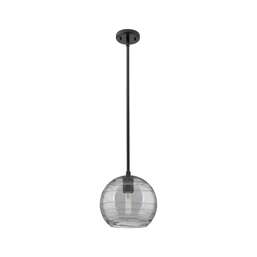 Innovations CP 1Lt 8" Athens DS Stem Pendant, BK/SDS - 434-1S-BK-G1213-8SM