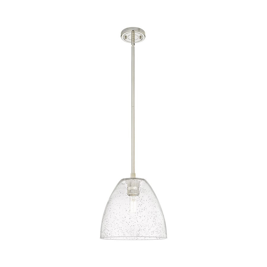 Innovations Crown Point 1Lt 9" Bristol Stem Pendant, PN/Seed - 434-1S-PN-GBD-94