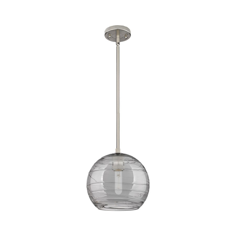 Innovations CP 1Lt 8" Athens DS Stem Pendant, SN/SDS - 434-1S-SN-G1213-8SM