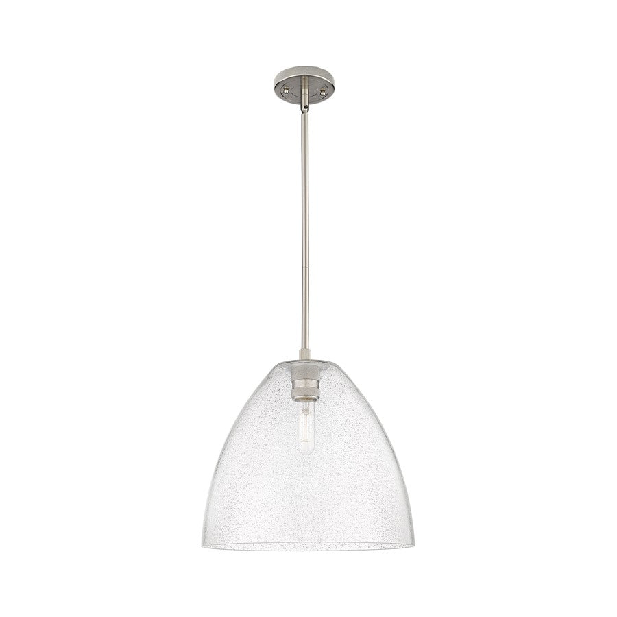 Innovations Crown Point 1Lt 12" Bristol Stem Pendant, SN/SD - 434-1S-SN-GBD-124