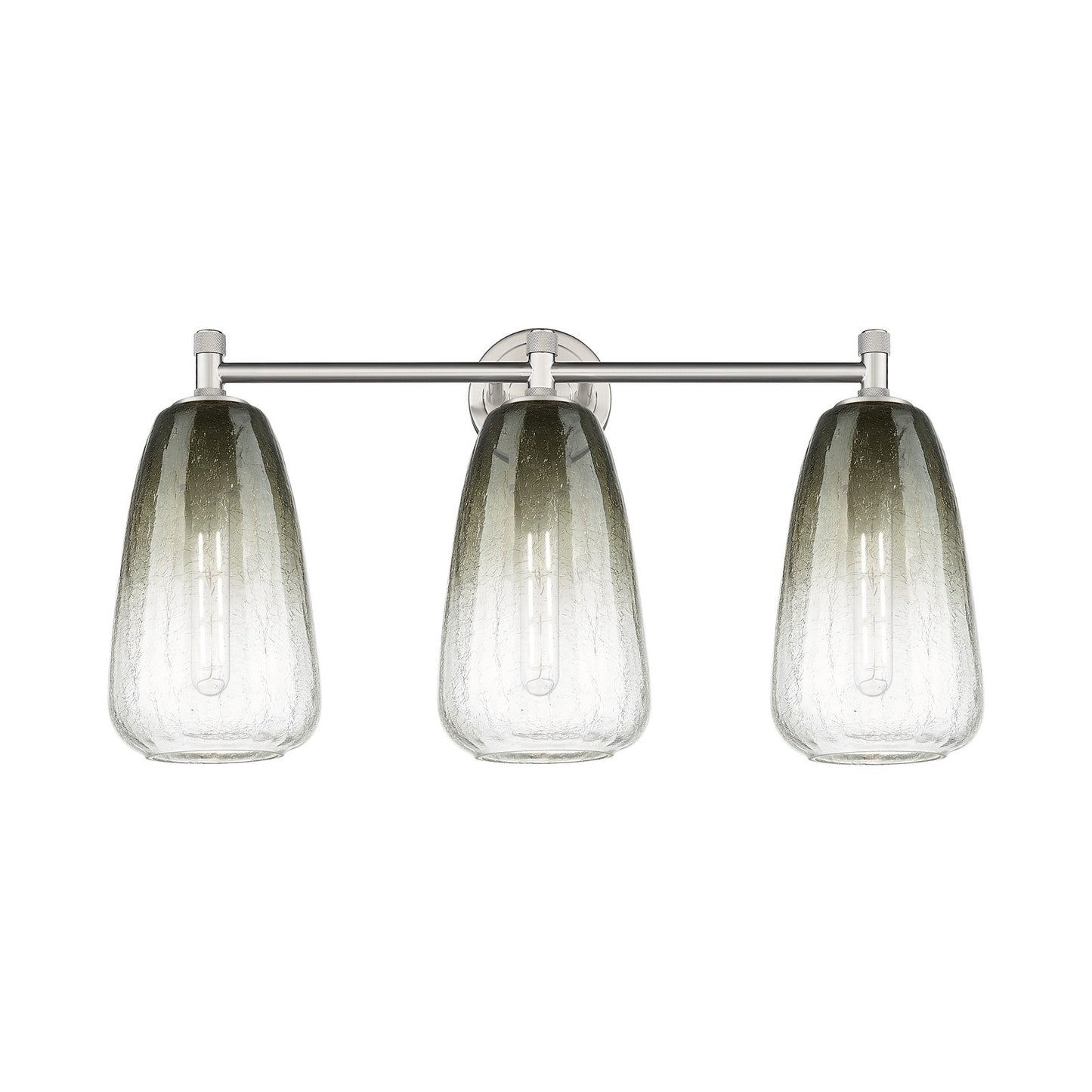 Innovations Brookhaven Almond 24in 3-Light Bath Vanity | Industrial Satin Nickel and Slate Glass | Bathroom & Powder Room | Model 434-3W-SN-G480-6SL