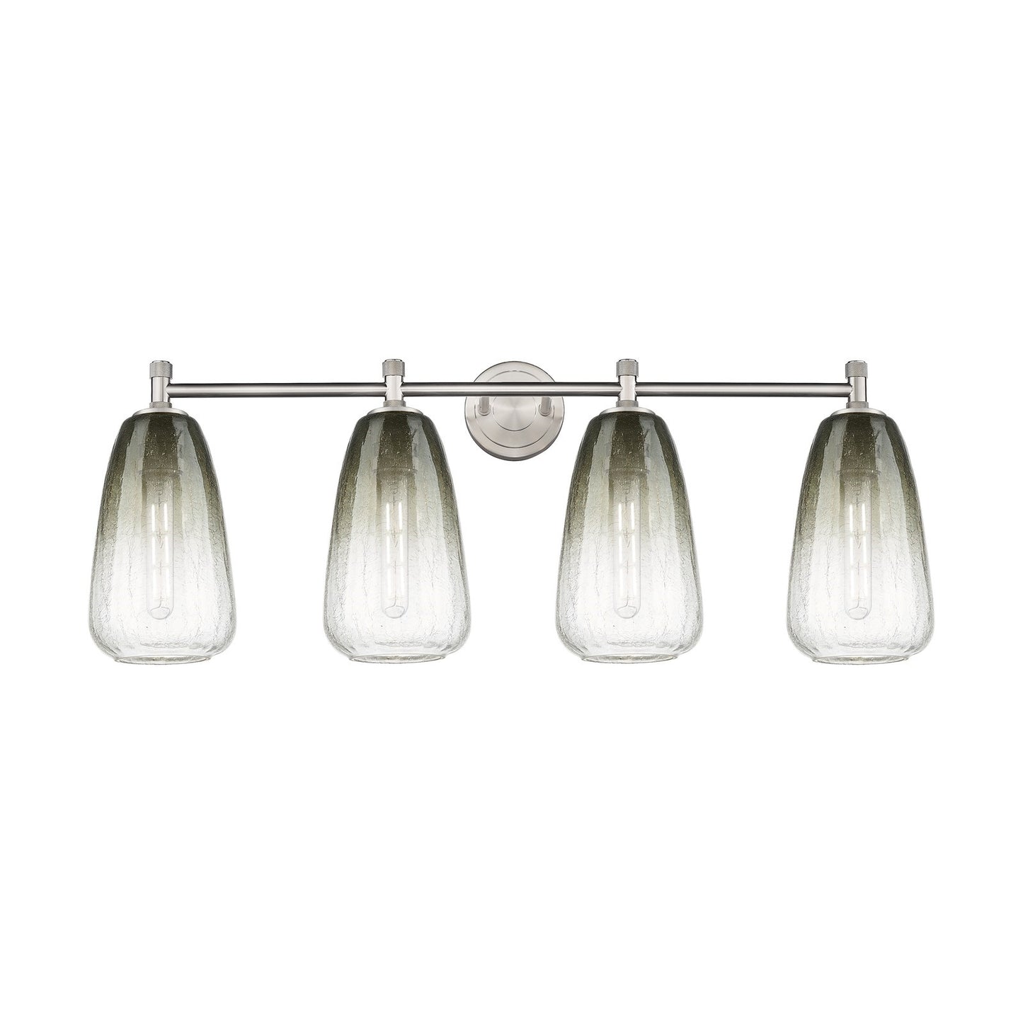 Innovations Brookhaven Almond 37in 4-Light Bath Vanity | Industrial Satin Nickel and Slate Glass | Bathroom Vanity | Model 434-4W-SN-G480-6SL