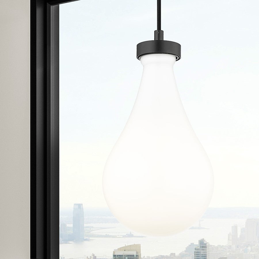 Innovations Owego 1Lt 7" Cord Pendant, Black/Gloss White