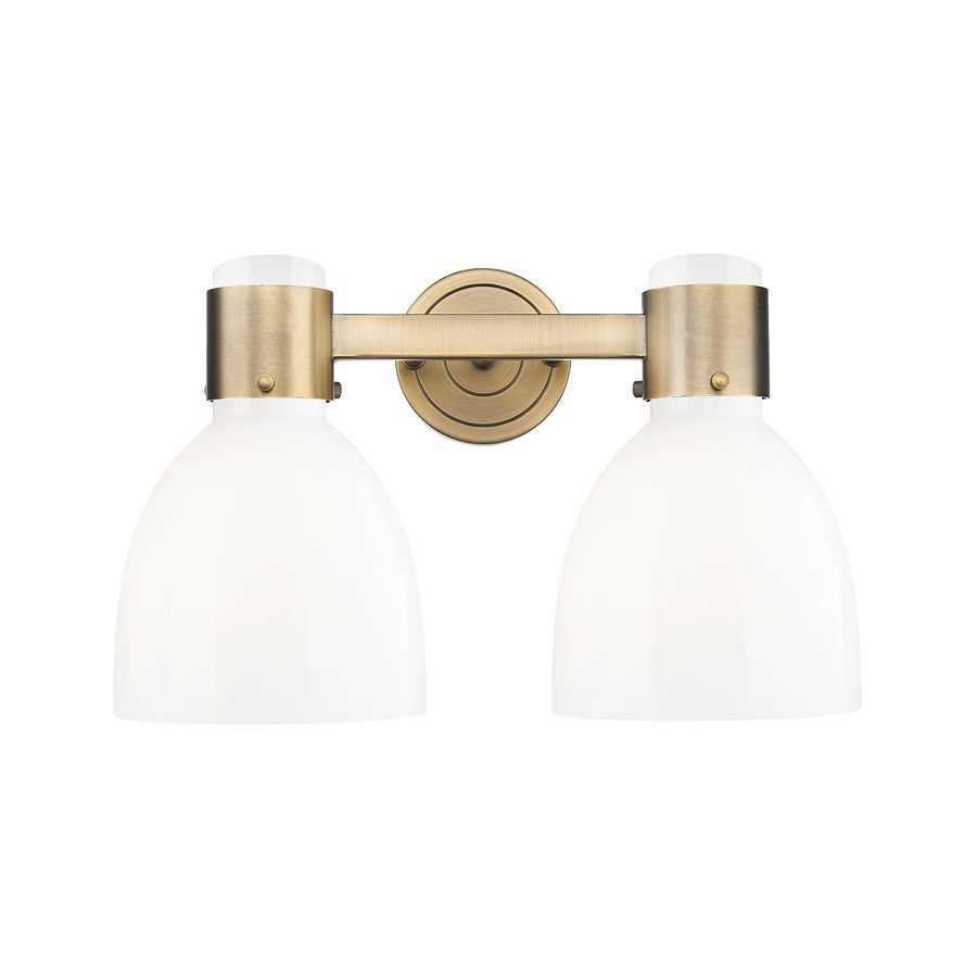 Innovations Lawton Bell 2Lt 16" Bath, BB/Gloss White - 464-2W-BB-G464D-7GW