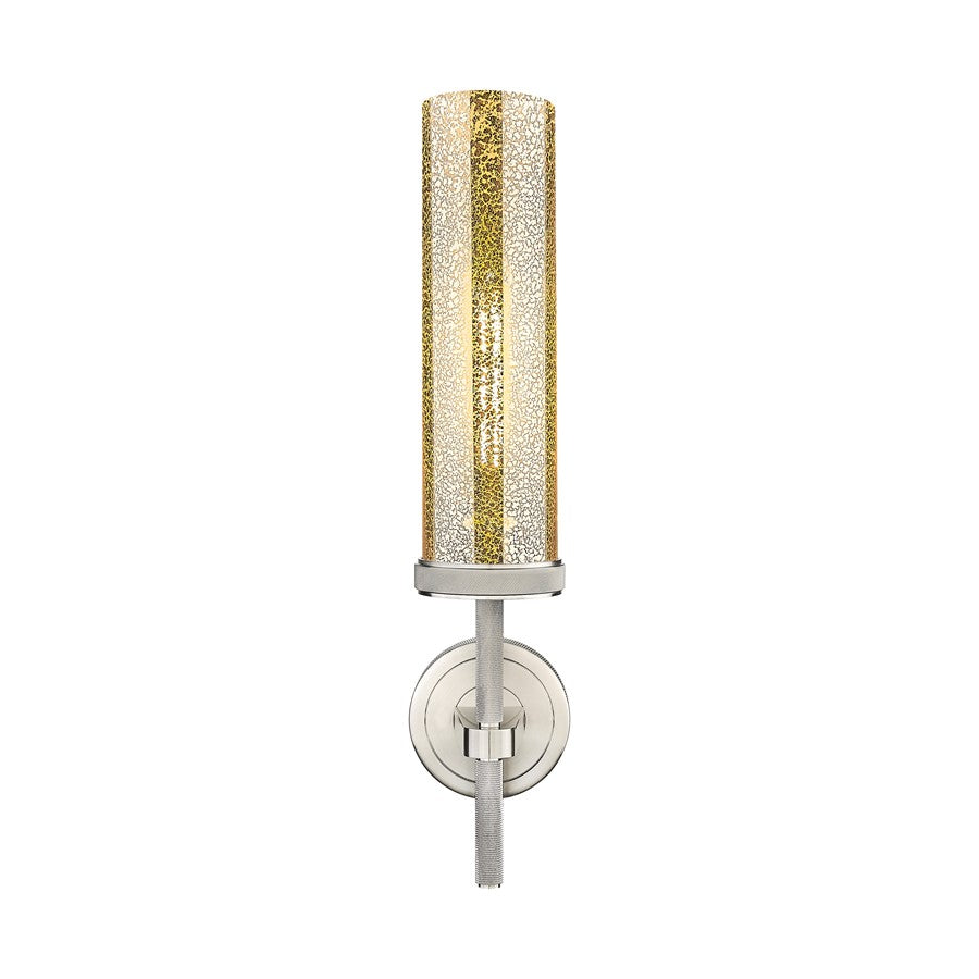 Innovations Lincoln 1Lt 12" Sconce, Satin Nickel/Mercury