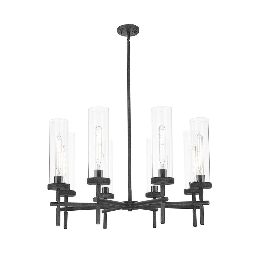 Innovations Lincoln 8Lt 32" Stem Chandlier WZ/CL - 471-8CR-WZ-G471-12CL