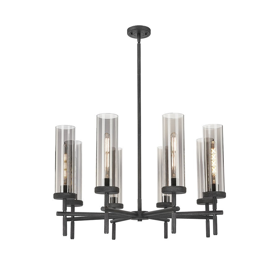 Innovations Lincoln 8Lt 32" Stem Chandlier WZ/SM - 471-8CR-WZ-G471-12SM