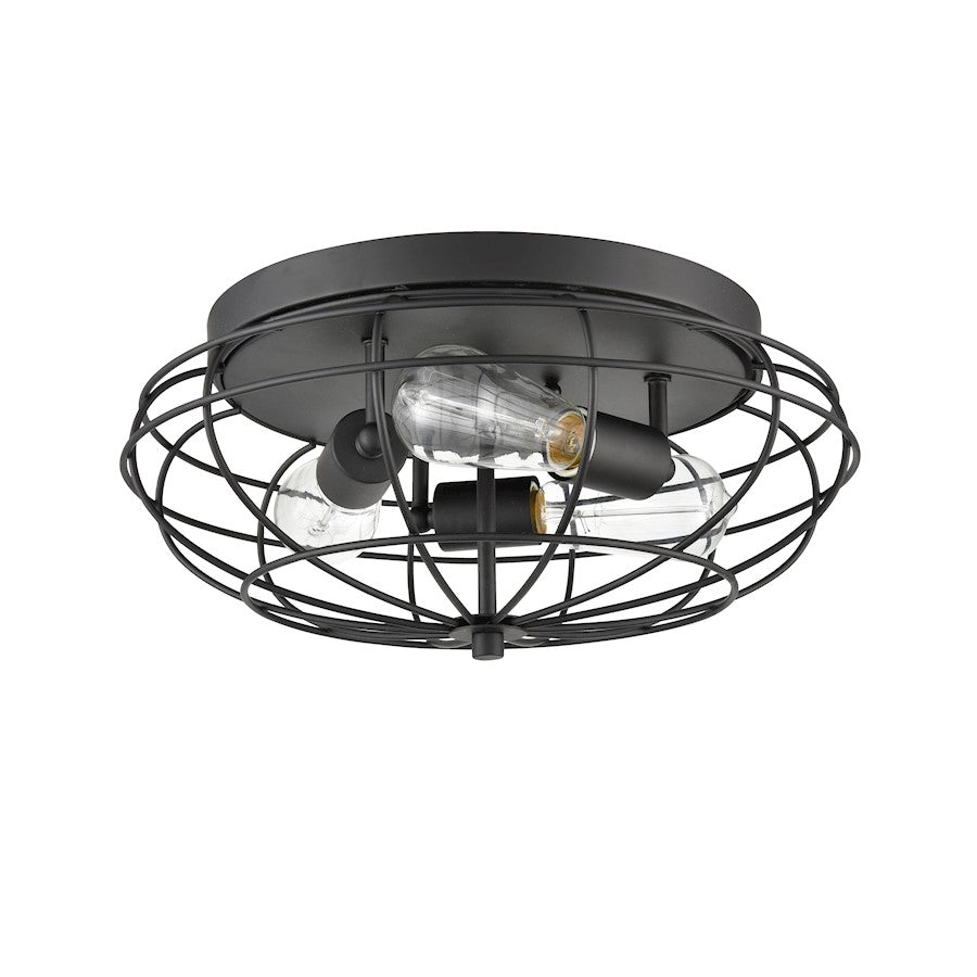 Innovations Lighting Providence 3Lt 15" Flush Mount, Black