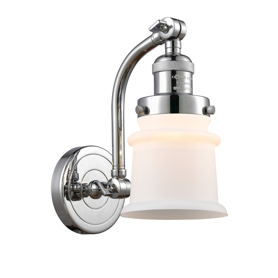 Innovations Small Canton-1W LED Sconce, Chrome/Frost Bell