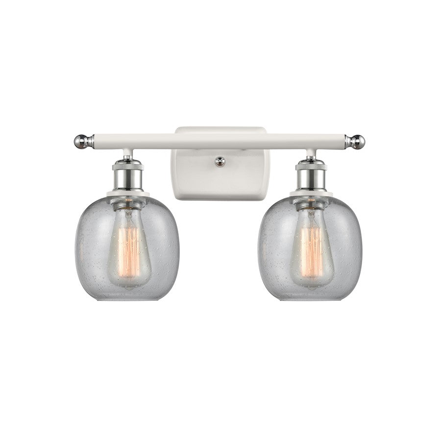 Innovations Lighting Salem 16in 2-Light Bath Vanity | Traditional Industrial Polished Chrome Steel and Cast Brass with Polished | Model 515-2W-PC-M12-LED