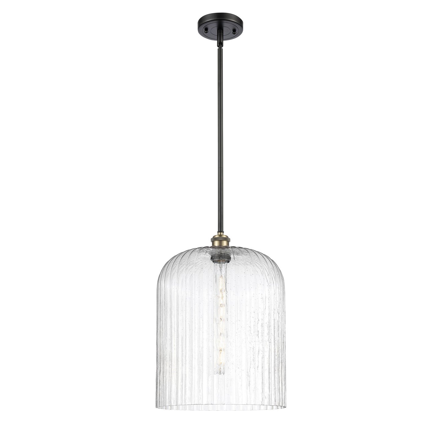 Innovations Bridal Veil 5in 1-Light Mini Pendant | Art Nouveau Black Antique Brass and Seedy Glass | Kitchen Island | Model 516-1S-BAB-G559-12SDY