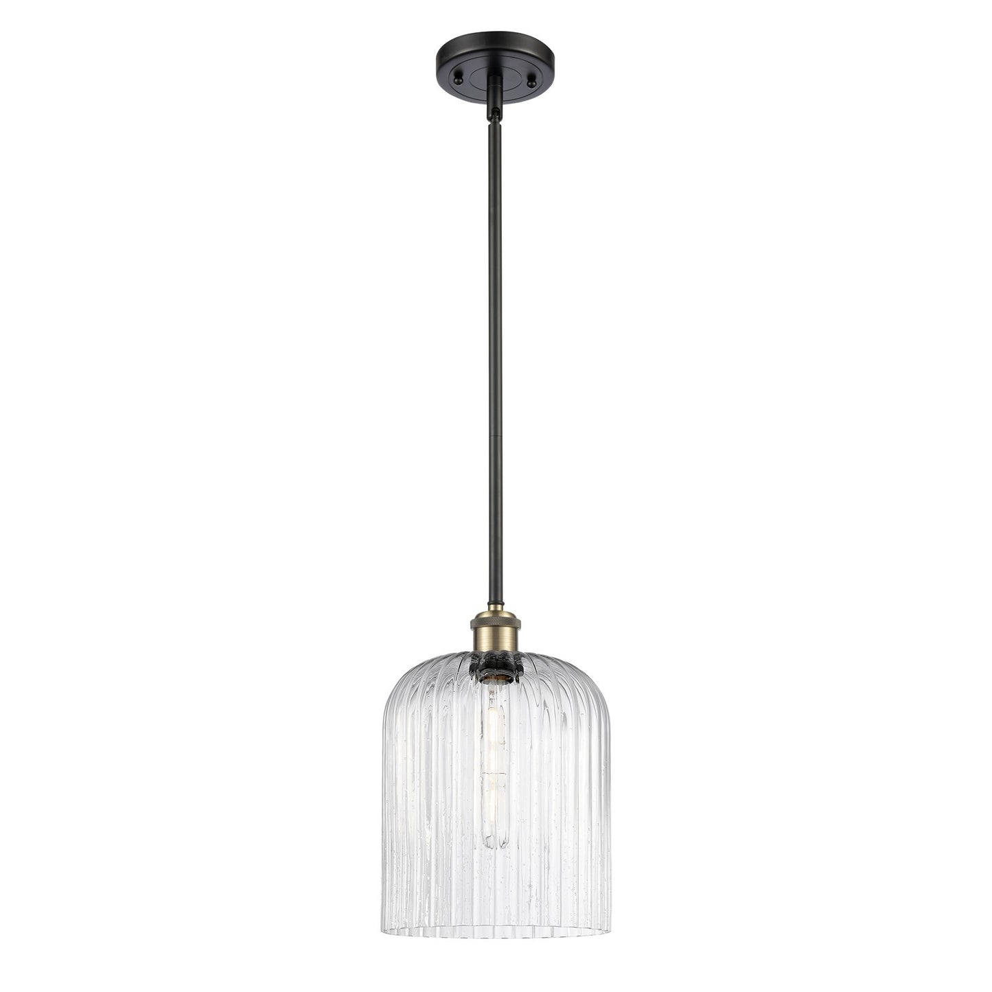 Innovations Bridal Veil 5in 1-Light Mini Pendant | Art Nouveau Black Antique Brass and Seedy Glass | Kitchen Island | Model 516-1S-BAB-G559-8SDY
