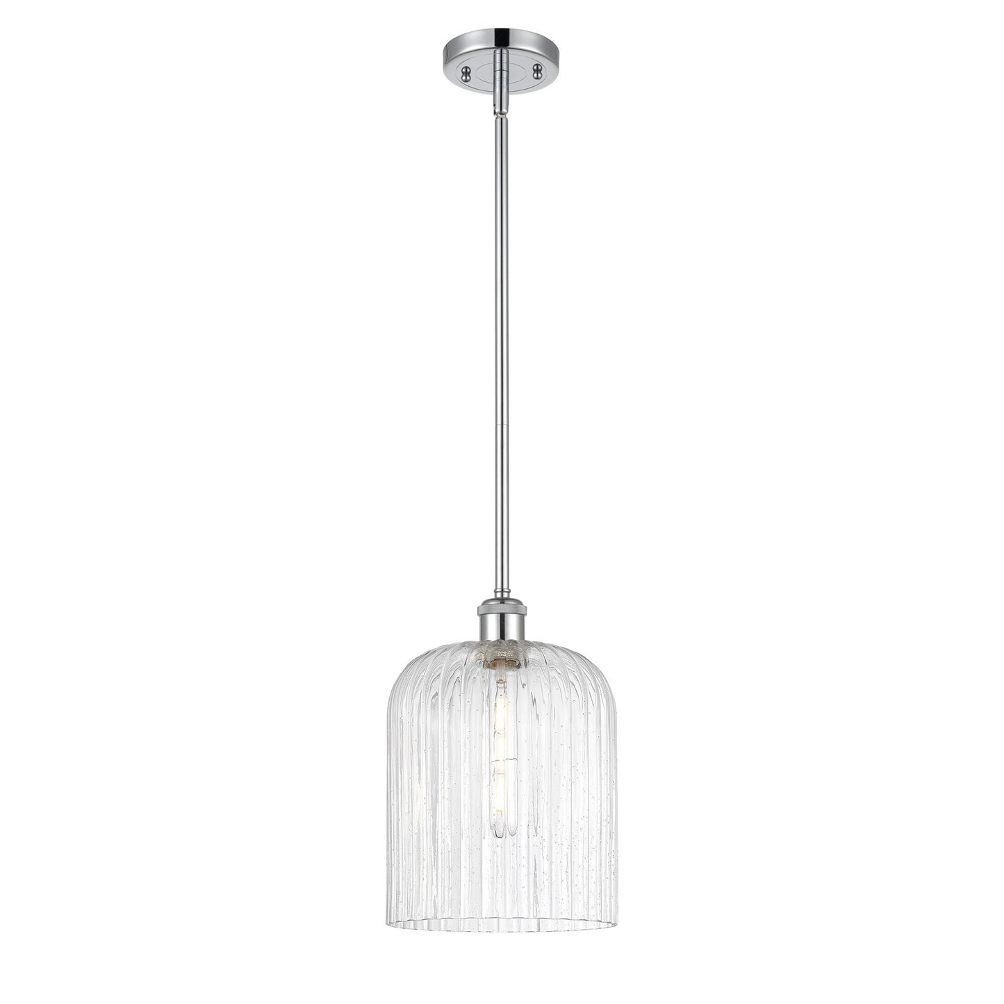 Innovations Bridal Veil 5in 1-Light Mini Pendant | Art Nouveau Polished Chrome and Seedy Glass | Kitchen Island & Dining | Model 516-1S-PC-G559-8SDY