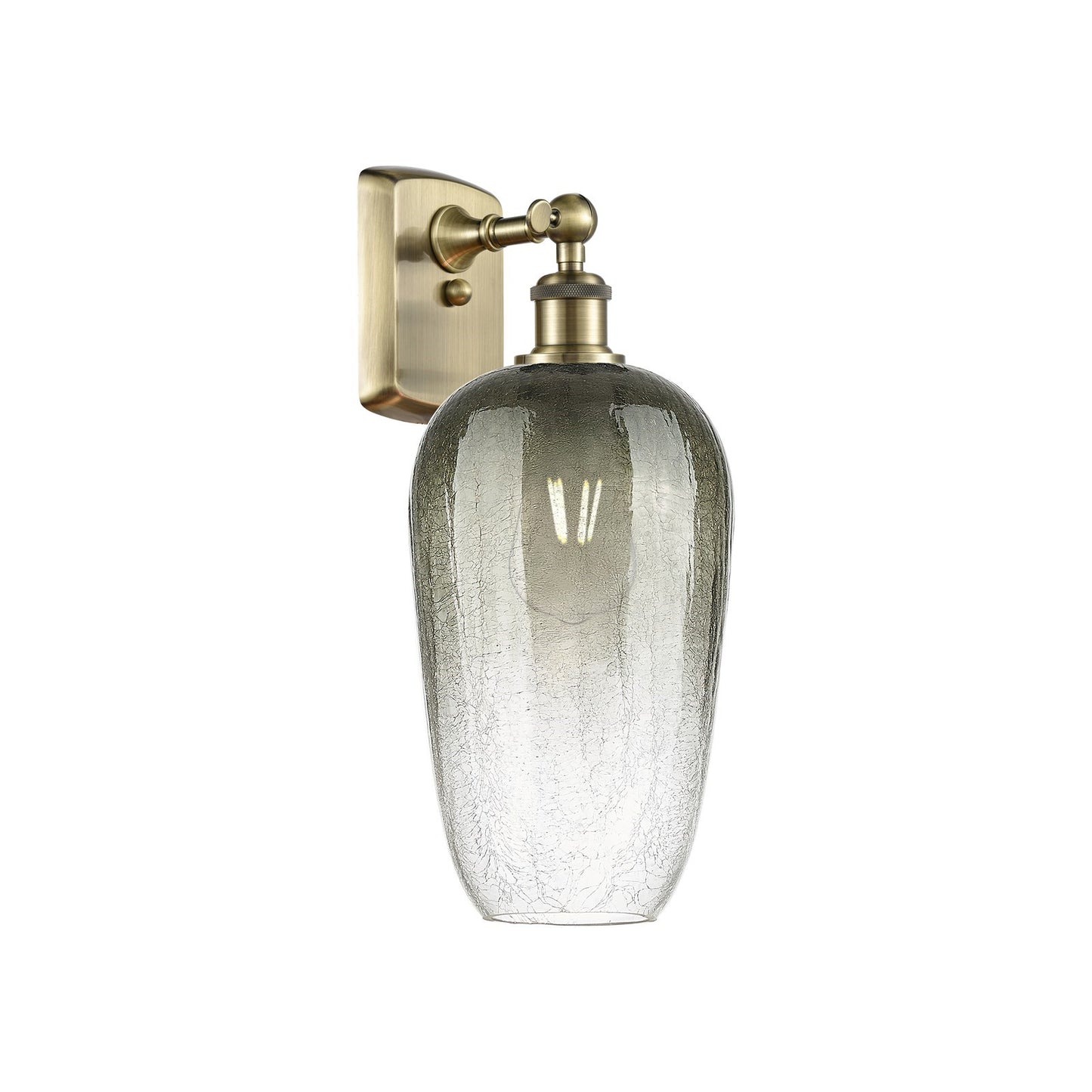 Innovations Brookhaven Flute 7in 1-Light Wall Sconce | Industrial Antique Brass and Slate Glass | Hallway & Bedroom Accent | Model 516-1W-AB-G484-7SL