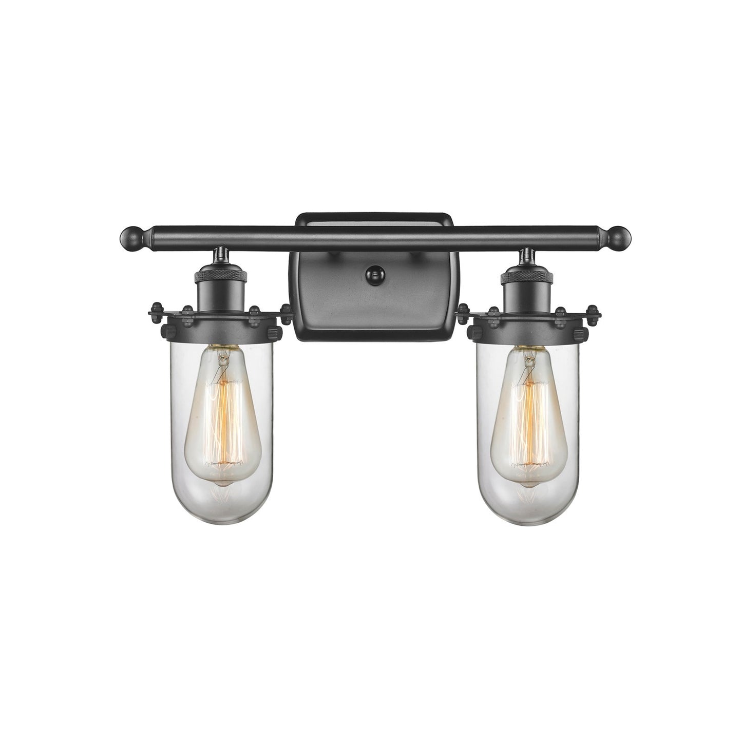 Innovations Kingsbury 14in 2-Light Bath Vanity | Industrial Oil Rubbed Bronze and Clear Glass | Bathroom Vanity Light | Model 516-2W-OB-CE231-CL