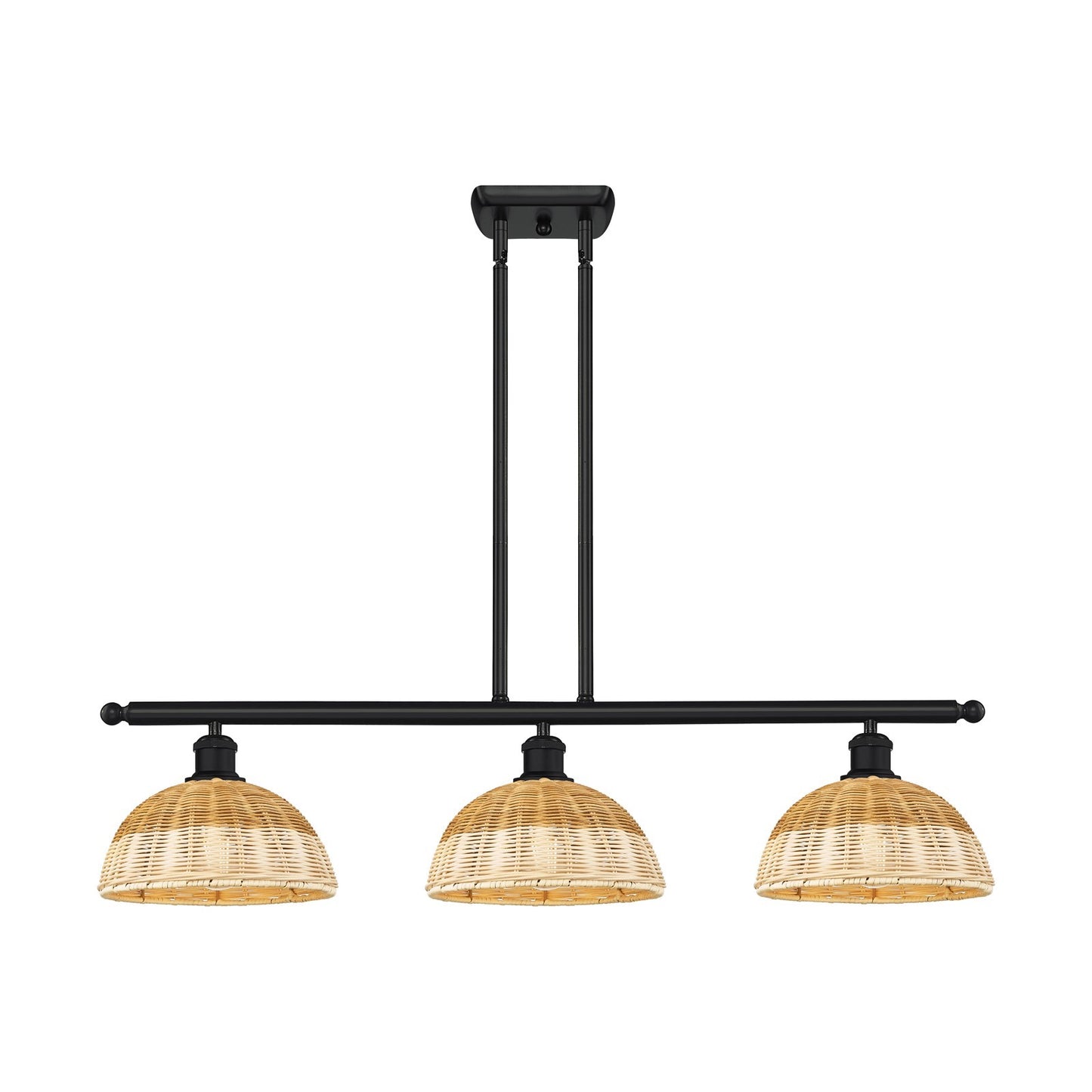 Innovations Bristol Natural II 3Lt 36" Island, Matte Blk