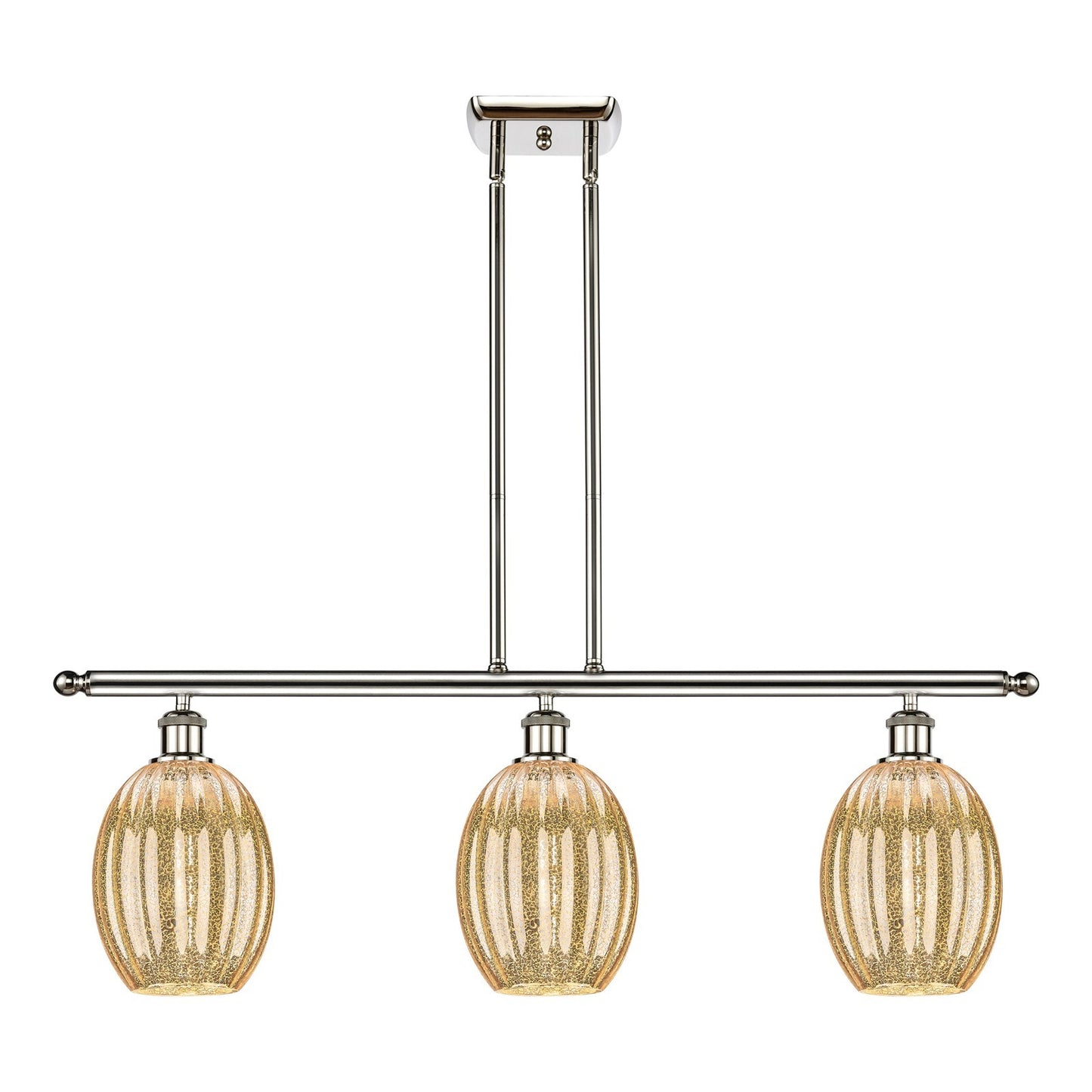 Innovations Preston Bulb 3Lt 36" Island, Polished Nickel