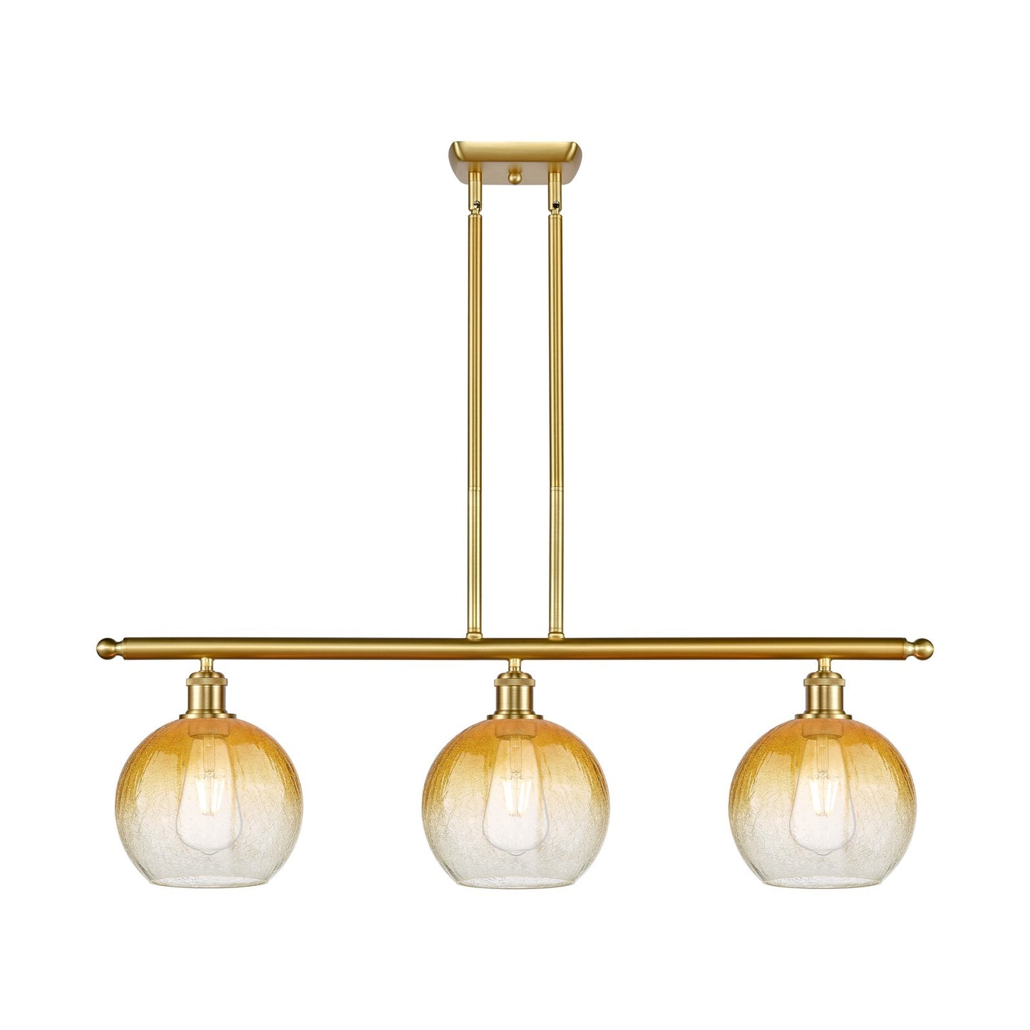 Innovations Brookhaven Globe 3Lt 36" Island Lt, Satin Gold