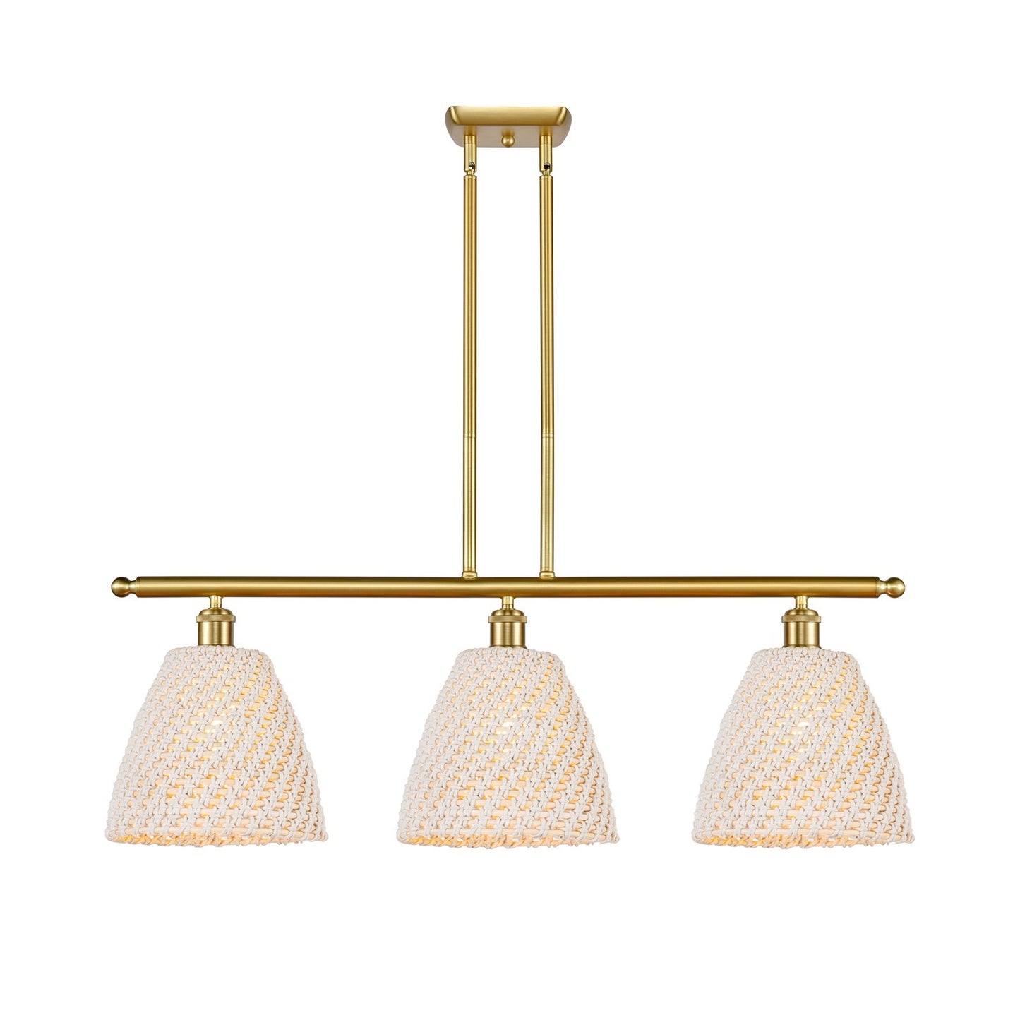 Innovations Bristol Natural 3Lt 36" Island Lt, Satin Gold