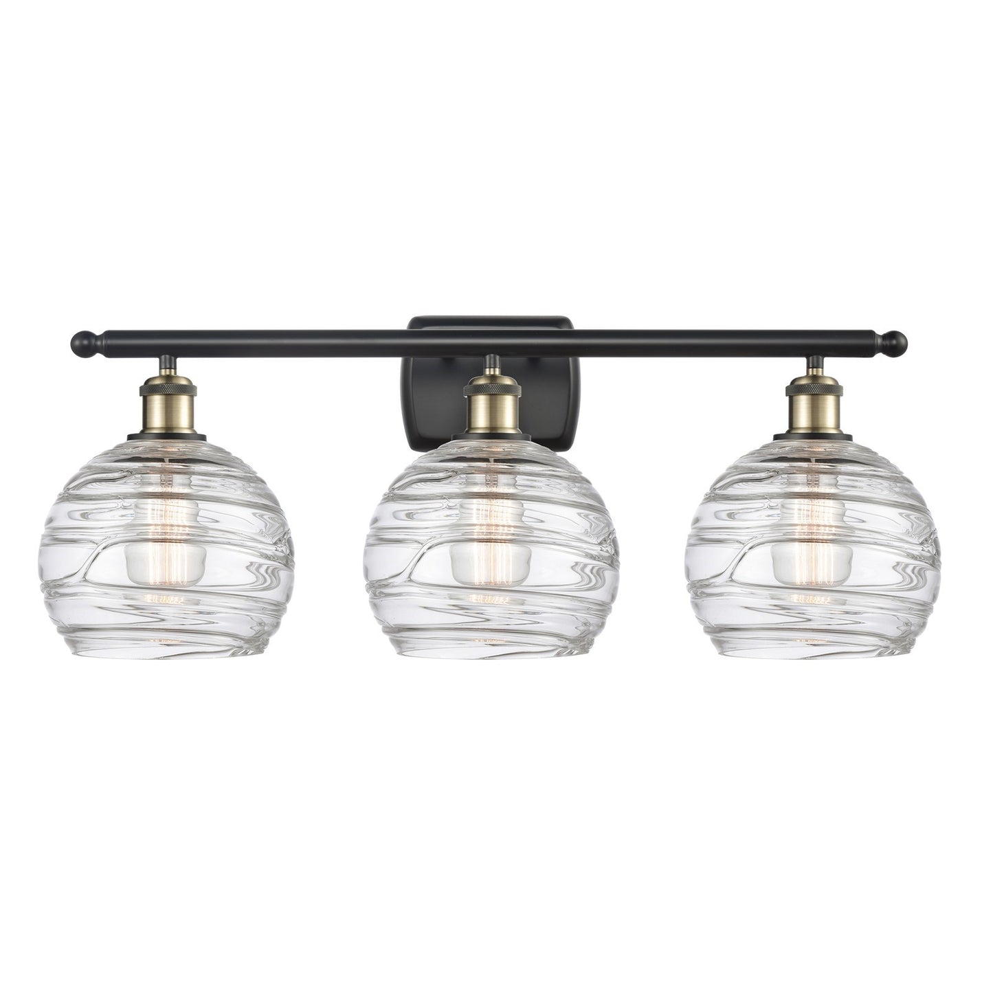 Innovations Athens Deco Swirl 3Lt 28", Blk Antique Brass