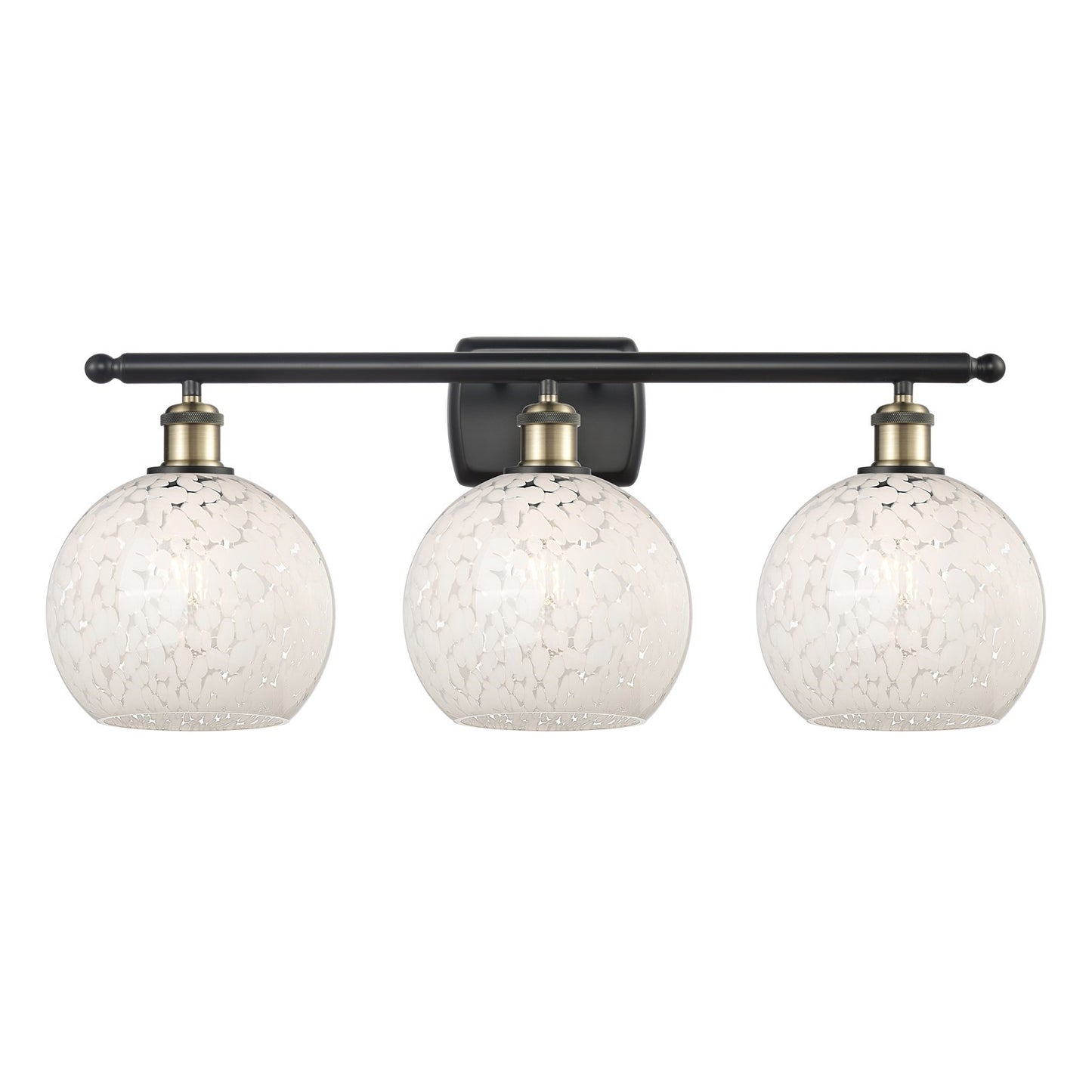 Innovations Wht Mouchette 3Lt 28", Blk Antique Brass