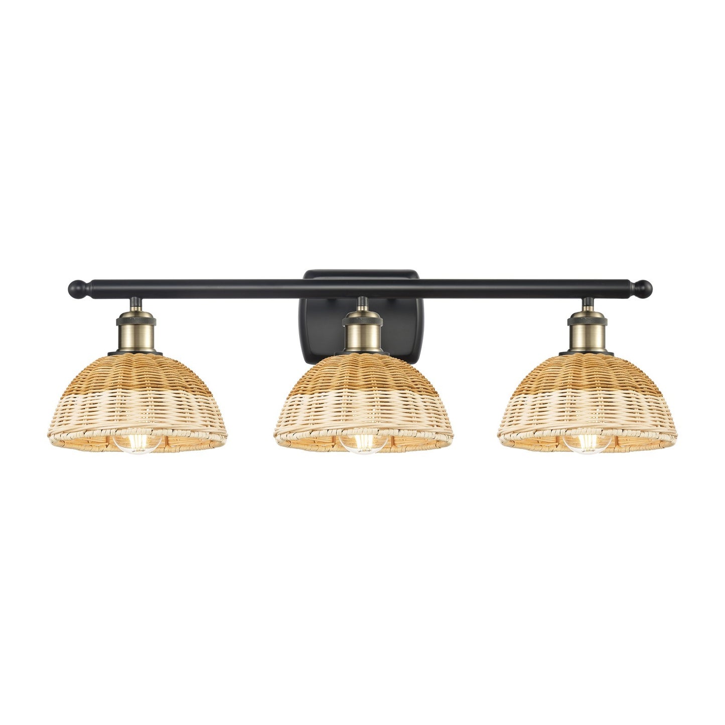 Innovations Bristol Natural II 3Lt, Blk Antique Brass