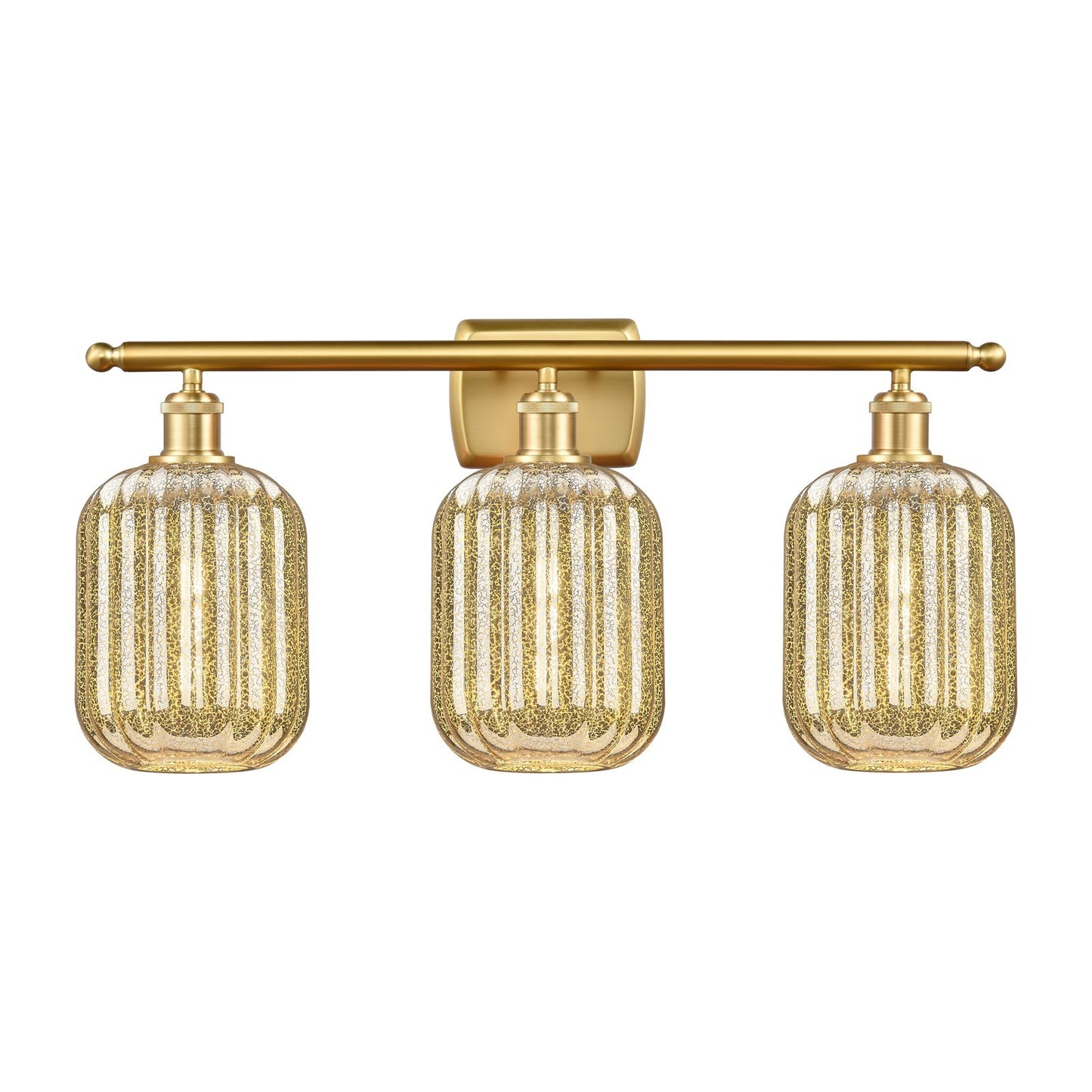Innovations Preston Cyl 3Lt 26.75" Bath Vanity, Satin Gold