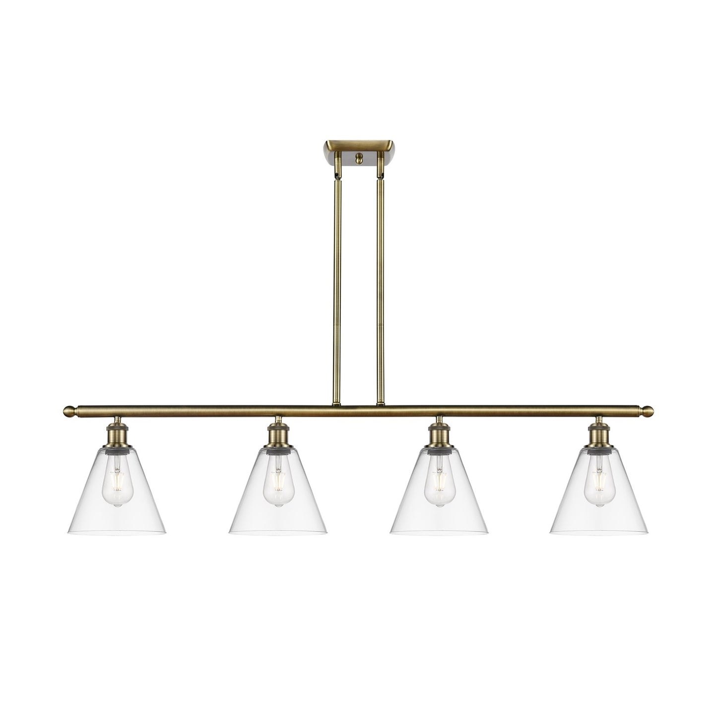 Innovations Berkshire Glass 4Lt 48", Antique Brass