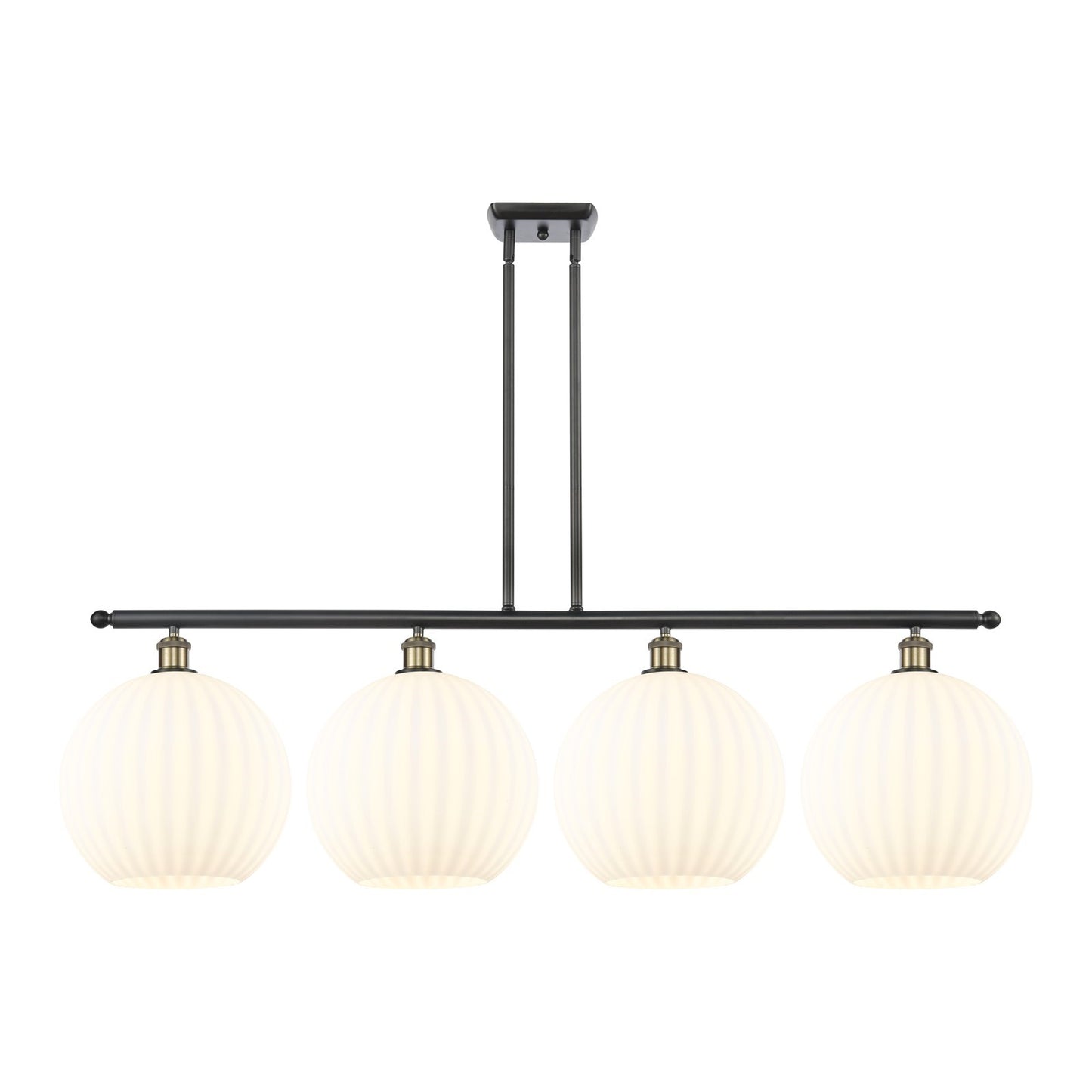 Innovations Wht Venetian 4Lt 50.25", Blk Antique Brass