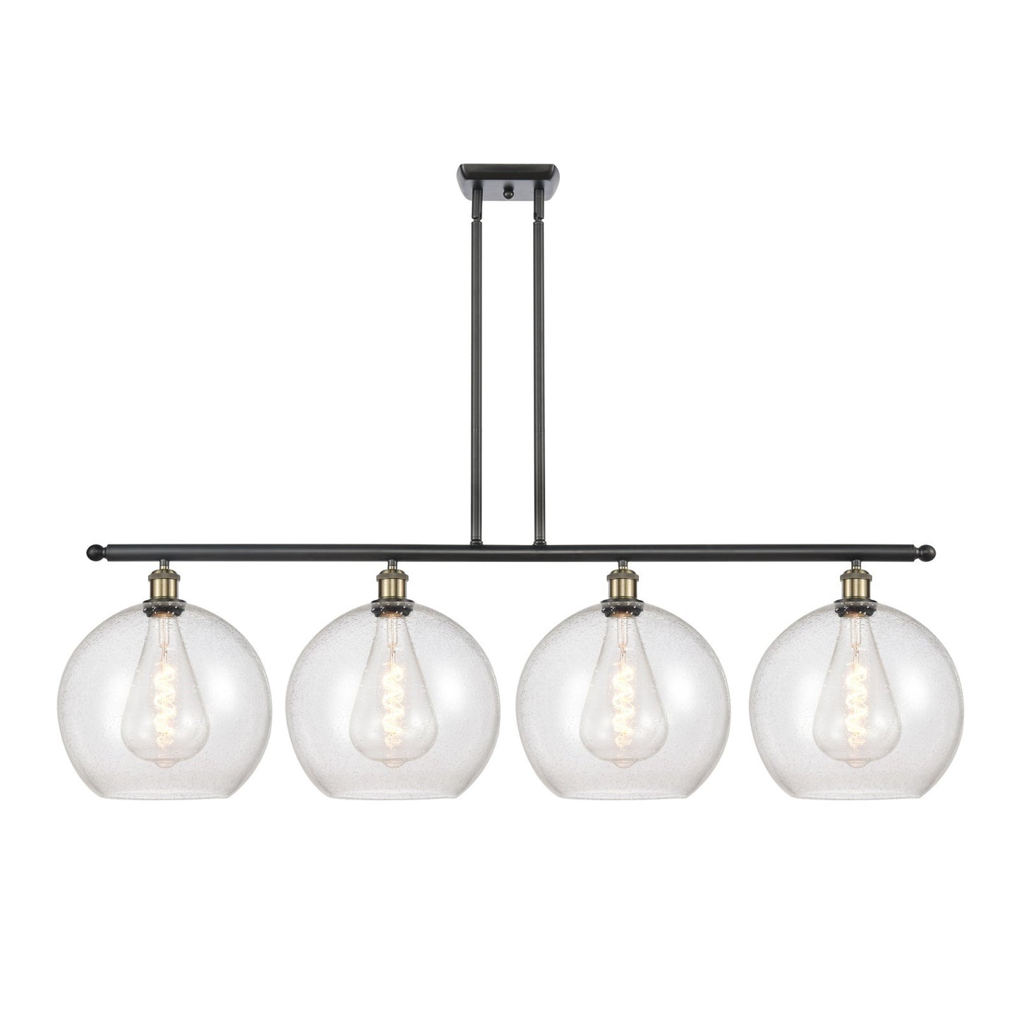 Innovations Athens 4Lt 50" Island Lt, Blk Antique Brass