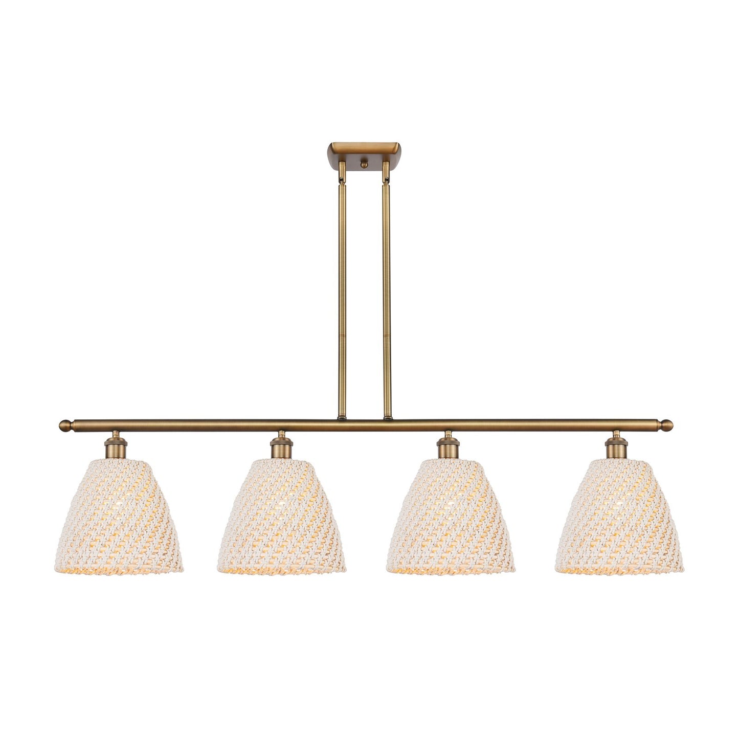 Innovations Bristol Natural 4Lt 48" Island, Brushed Brass
