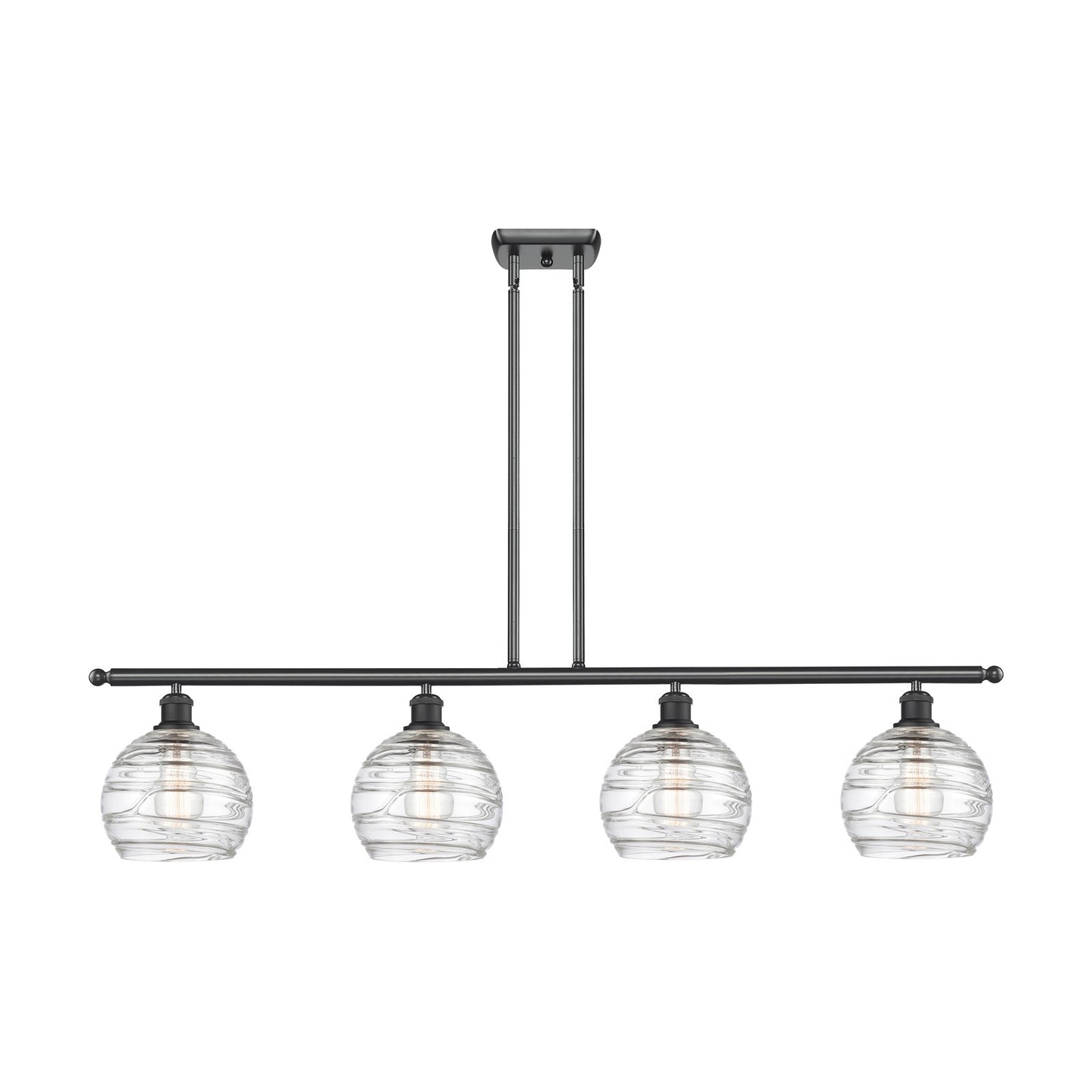 Innovations Athens Deco Swirl 4Lt 48" Island, Matte Blk