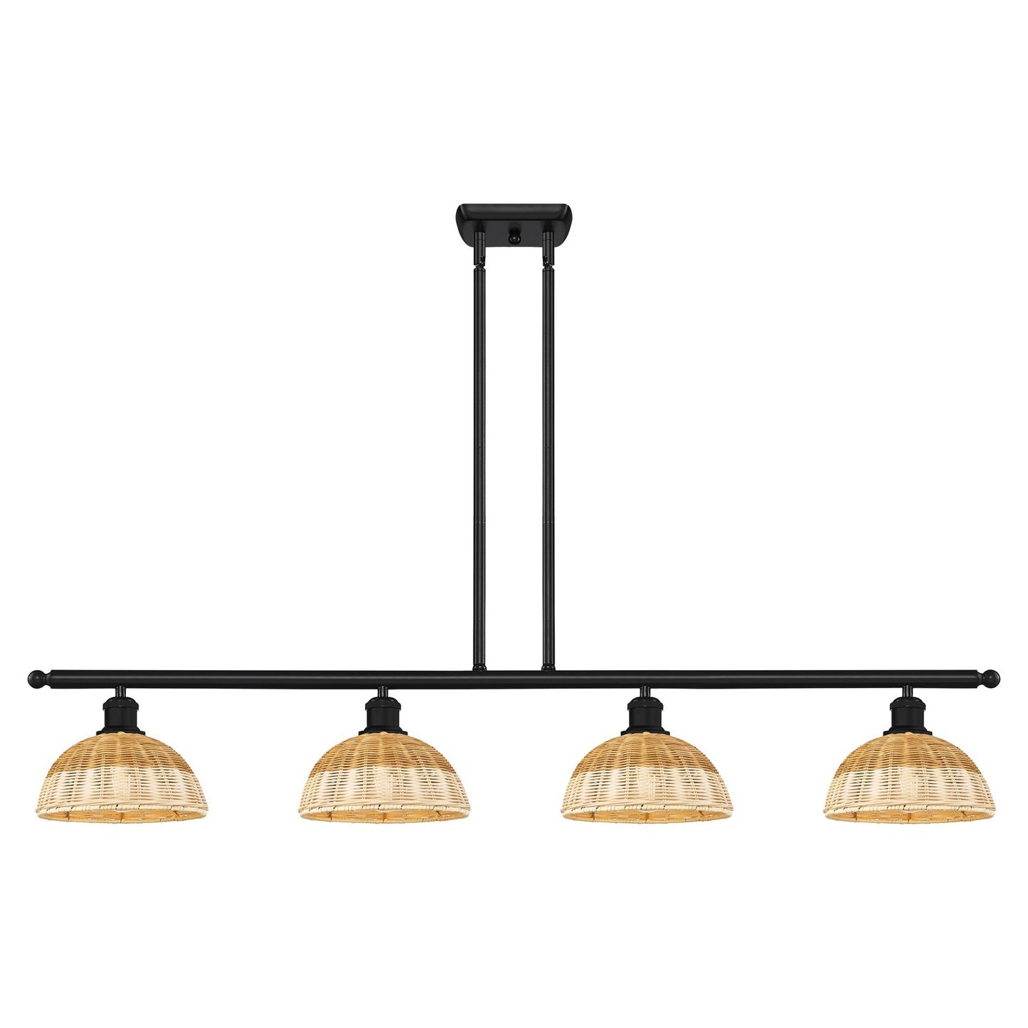 Innovations Bristol Natural II 4Lt 48" Island, Matte Blk