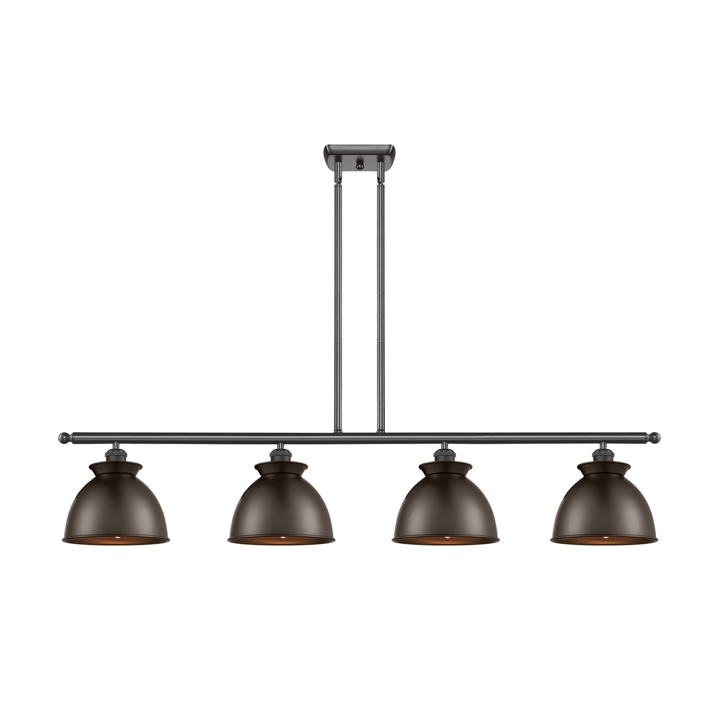Innovations Adirondack 48in 4-Light Island Light | Industrial Farmhouse Oil Rubbed Bronze Steel and Oil Rubbed Bronze Metal | Model 516-4I-OB-M14-OB-LED