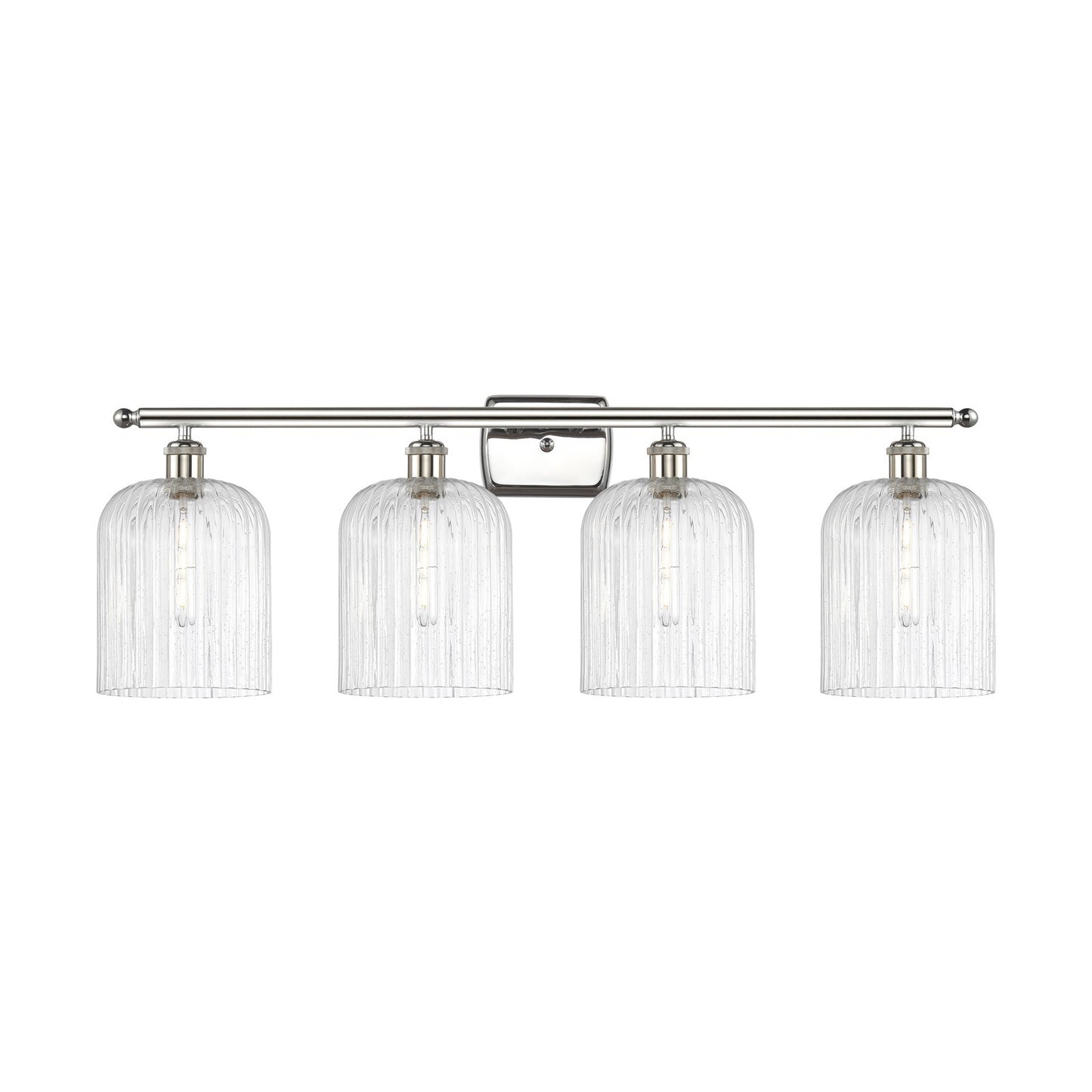 Innovations Bridal Veil 35in 4-Light Bath Vanity Light | Art Nouveau Polished Nickel and Seedy Glass | Bathroom Vanity | 35 x | Model 516-4W-PN-G559-8SDY