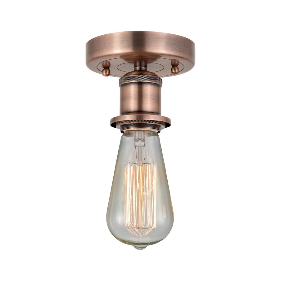 Innovations Lighting Bare Bulb 1 Light 2" Semi-Flush Mount, Copper