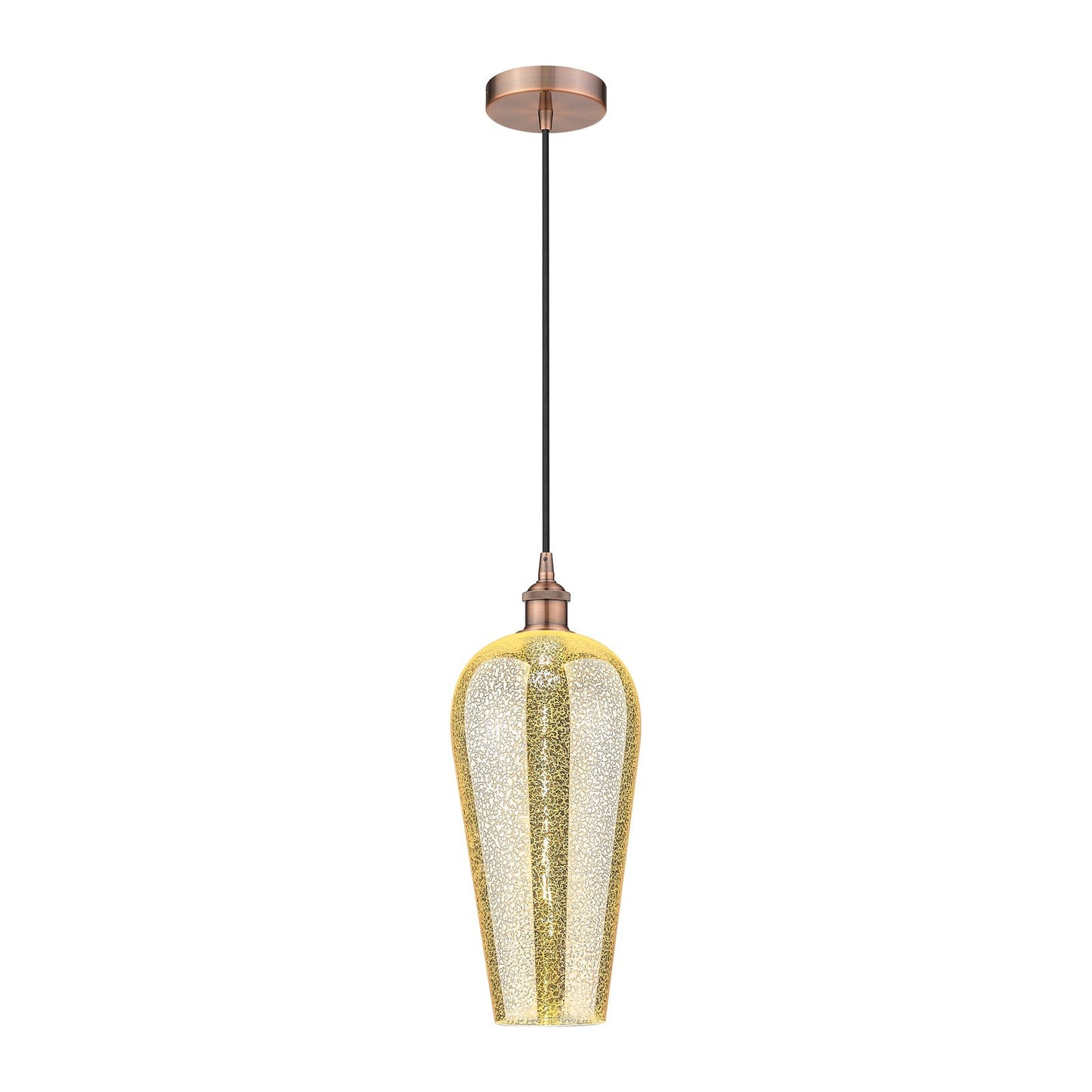 Innovations Chelsea 8in 1-Light Mini Pendant | Industrial Antique Copper and Mercury Glass | Kitchen Island & Dining Room | 8 x | Model 616-1P-AC-G456-8ME
