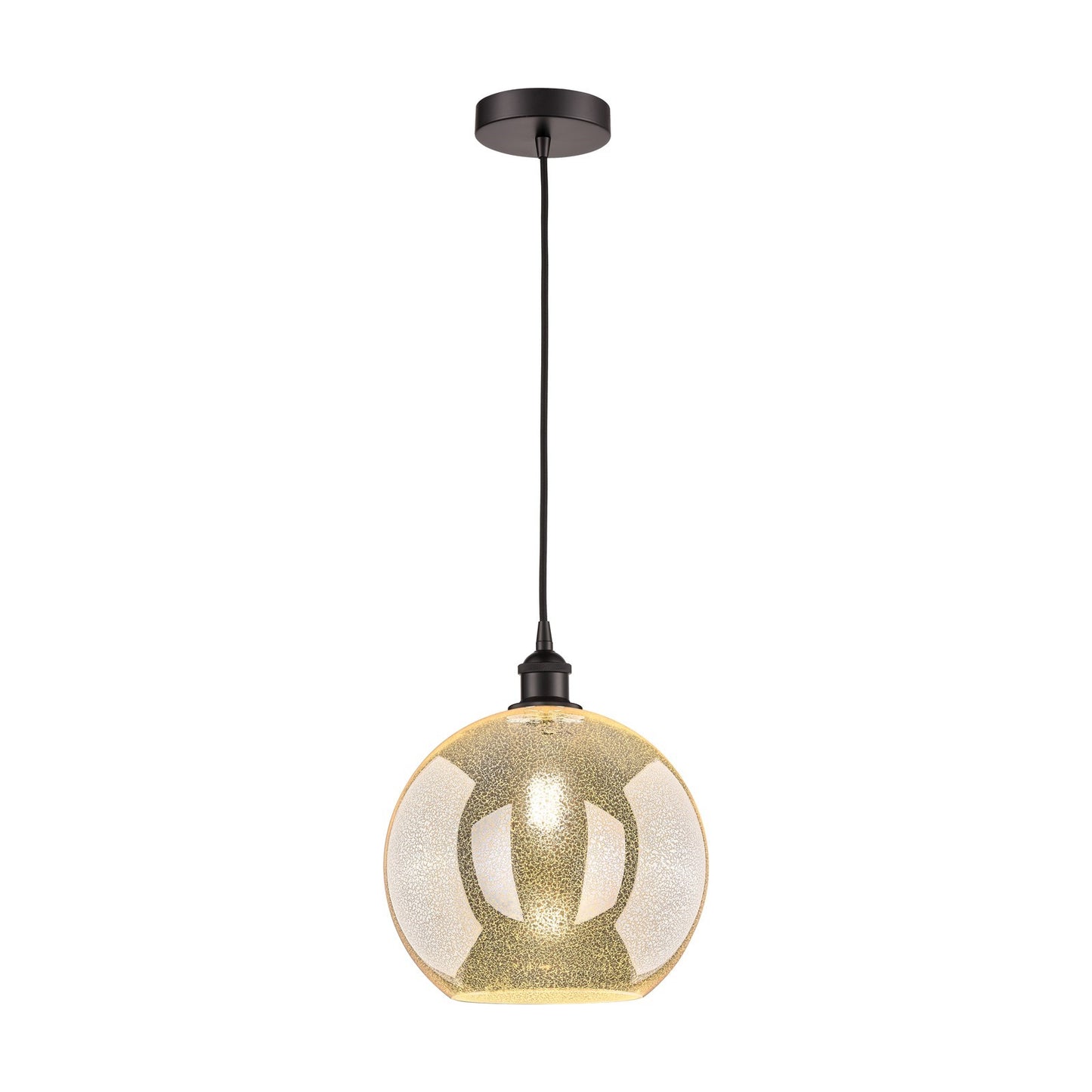 Innovations Athens 12in 1-Light Mini Pendant | Industrial Oil Rubbed Bronze Steel and Mercury Glass | Kitchen Island & Dining | Model 616-1P-OB-G128-12