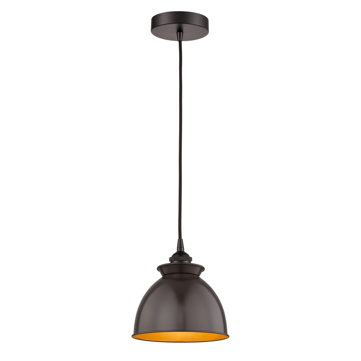 Innovations Adirondack 8.25in 1-Light Mini Pendant | Industrial Oil Rubbed Bronze Steel and Cast Brass Metal Shade | Kitchen | Model 616-1P-OB-M14-OB