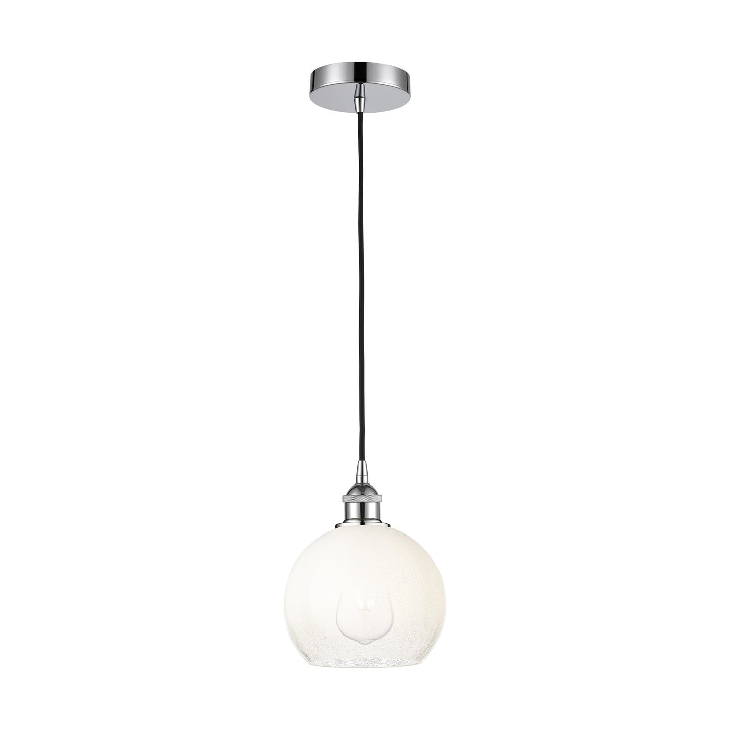 Innovations Brookhaven Globe 8in 1-Light Mini Pendant | Industrial Polished Chrome Steel and Opal Glass | Kitchen Island | 7.88 | Model 616-1P-PC-G483-8OP
