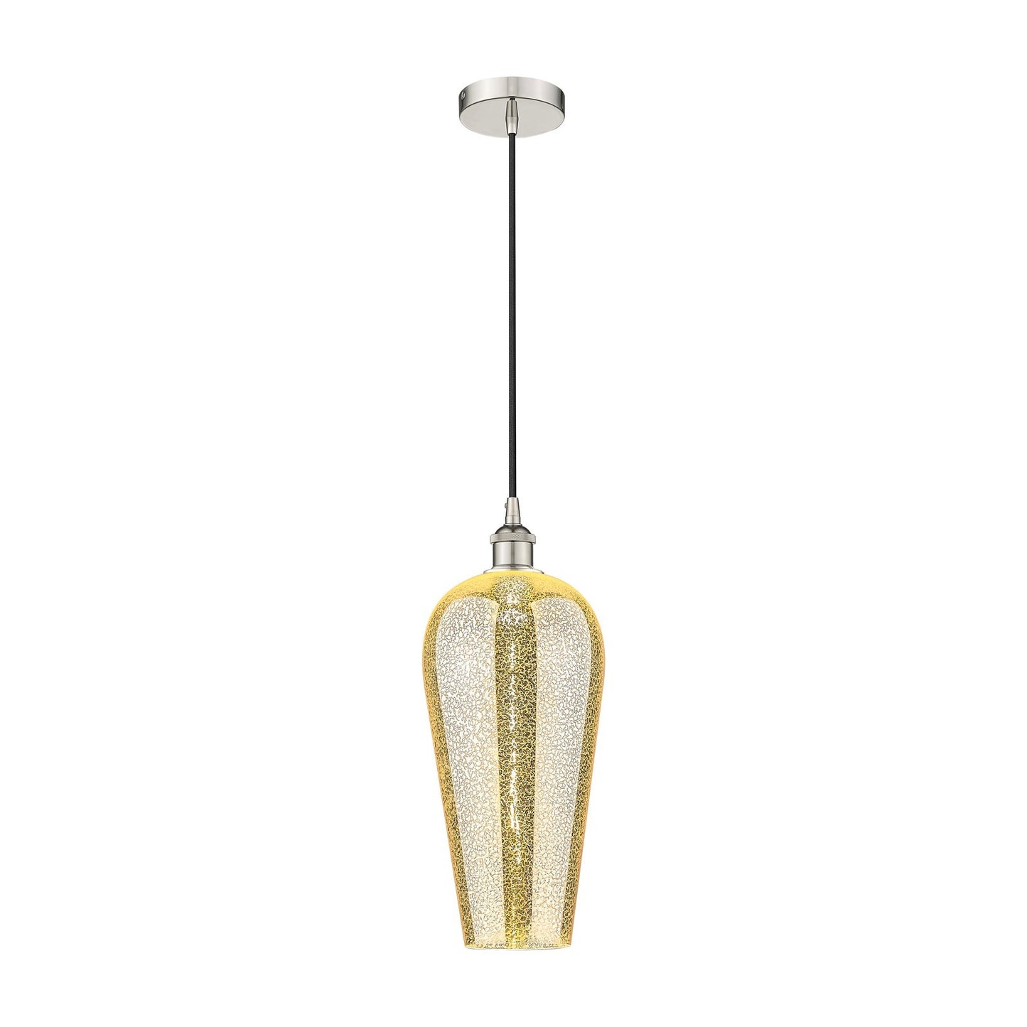 Innovations Chelsea 8in 1-Light Mini Pendant | Industrial Polished Nickel Steel and Mercury Glass | Kitchen Island & Dining | Model 616-1P-PN-G456-8ME