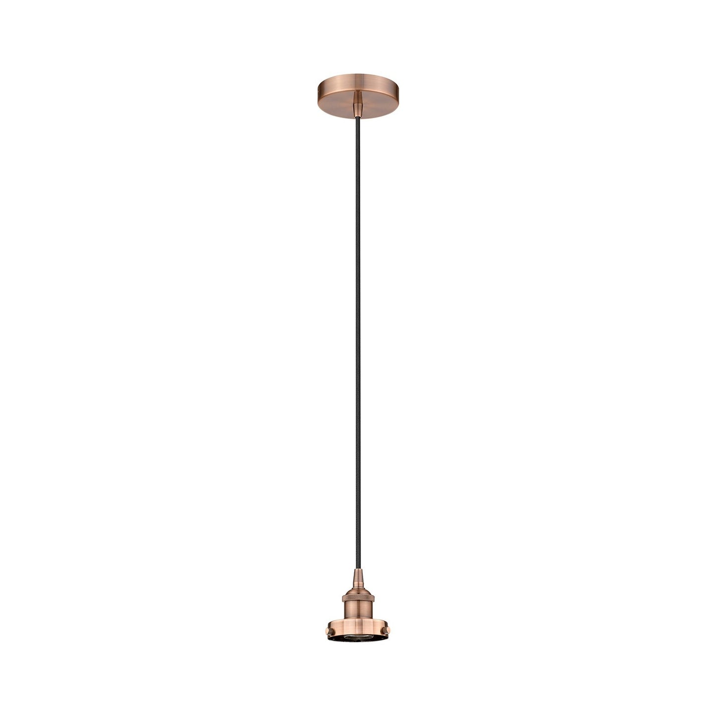 Innovations Lighting Edison 1-Light Mini Pendant | Industrial Antique Copper Steel and Cast Brass | Damp-Rated Kitchen Island & Dining | Model 616-1PH-AC