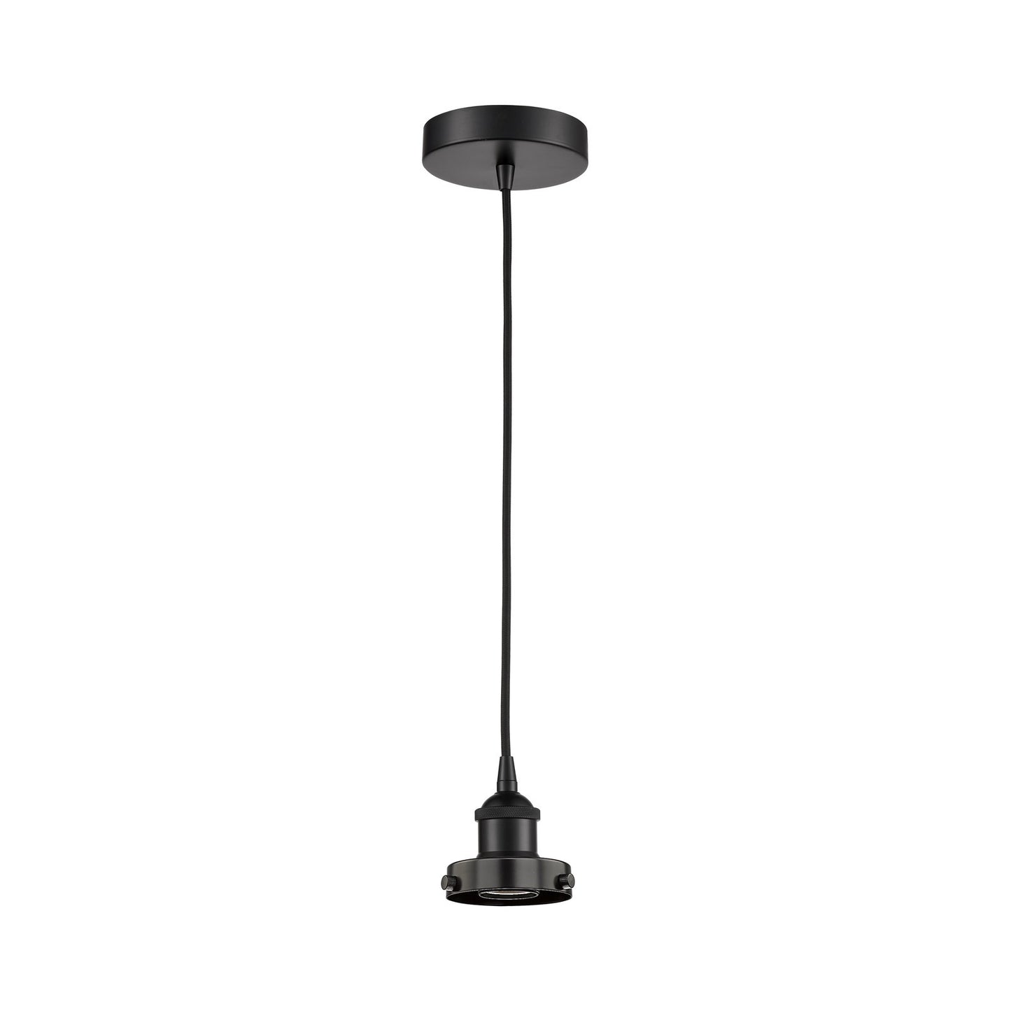 Innovations Lighting Edison 1-Light Mini Pendant | Industrial Matte Black Steel and Cast Brass | Kitchen Island & Dining Room | 4.75 x | Model 616-1PH-BK