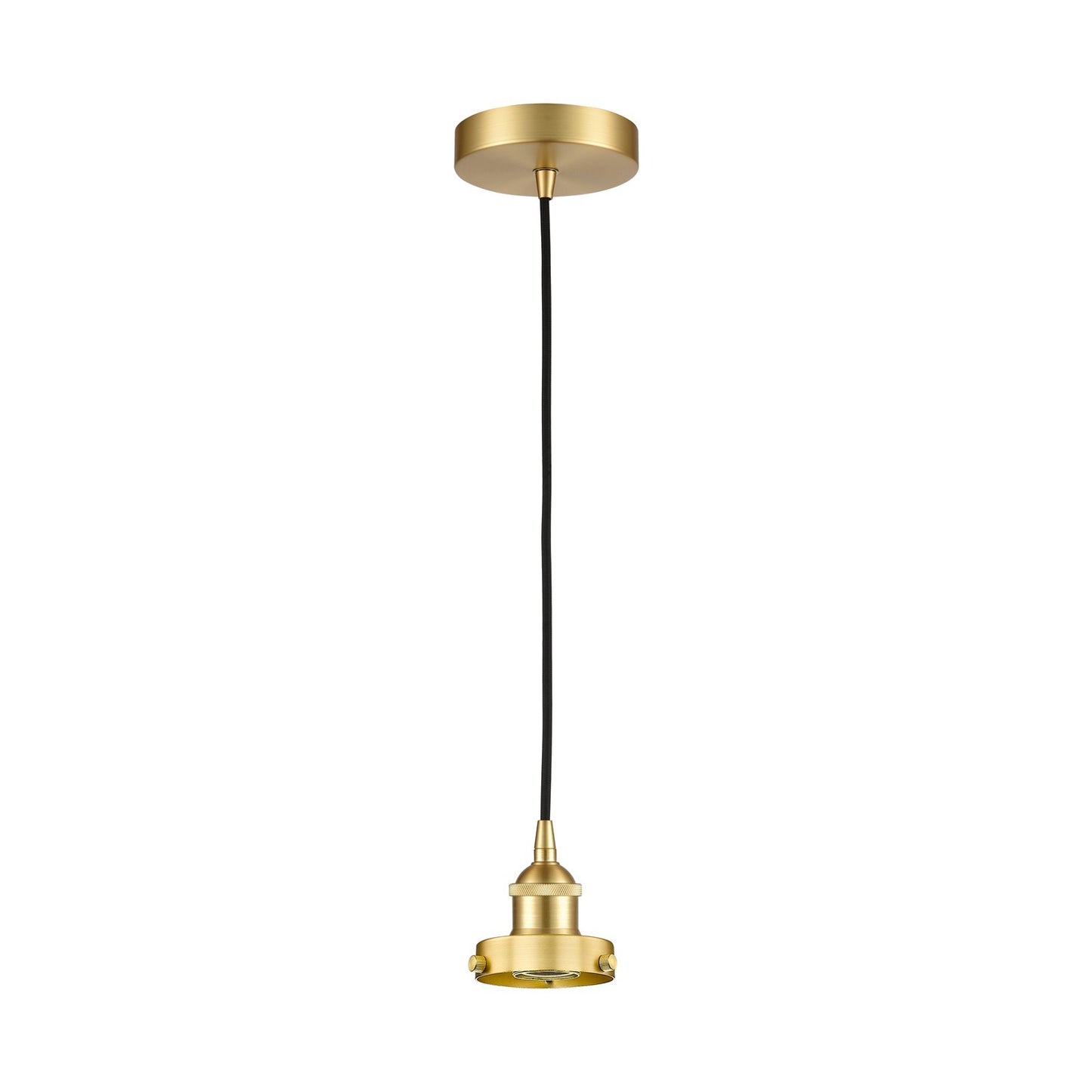 Innovations Lighting Edison 4.75in 1-Light Mini Pendant | Industrial Satin Gold Steel and Cast Brass | Kitchen Island & Dining Room | Model 616-1PH-SG
