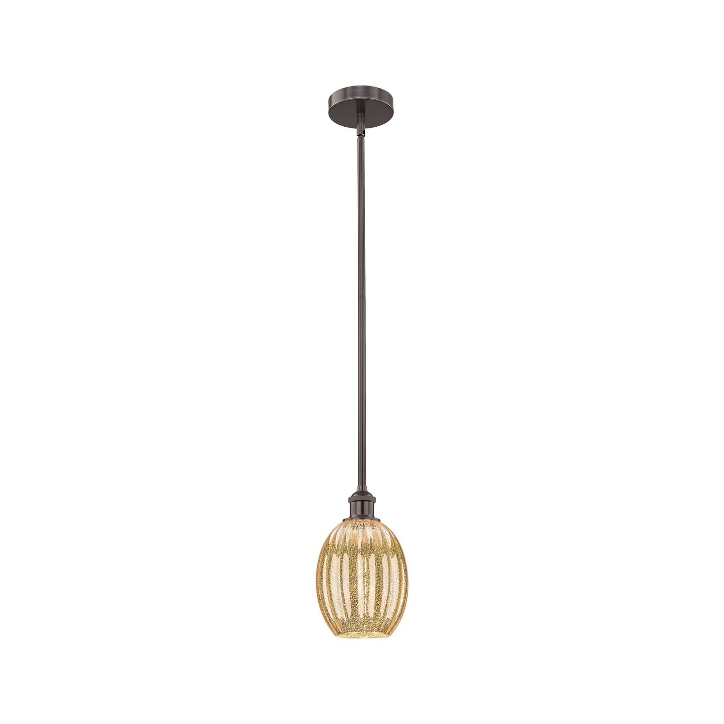 Innovations Lighting Preston Bulb 6.25in 1-Light Mini Pendant | Industrial Oil Rubbed Bronze Steel and Mercury Glass | Kitchen | Model 616-1S-OB-G459-6ME
