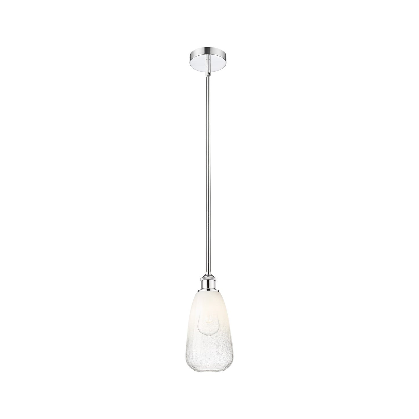 Innovations Brookhaven Almond 6in 1-Light Mini Pendant | Industrial Polished Chrome Steel and Opal Glass | Kitchen Island & | Model 616-1S-PC-G480-6OP