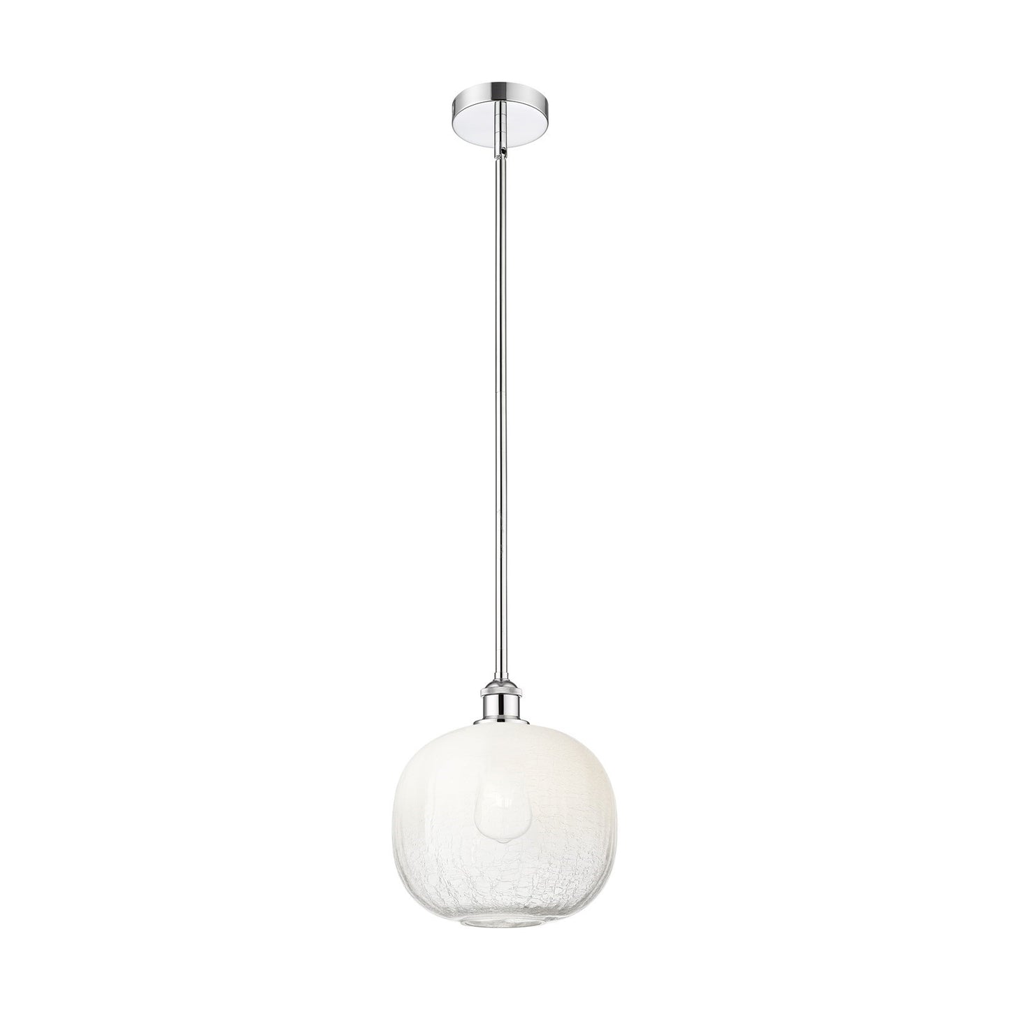 Innovations Brookhaven Sphere 11in 1-Light Mini Pendant | Industrial Polished Chrome Steel and Opal Glass | Kitchen Island & | Model 616-1S-PC-G481-10OP