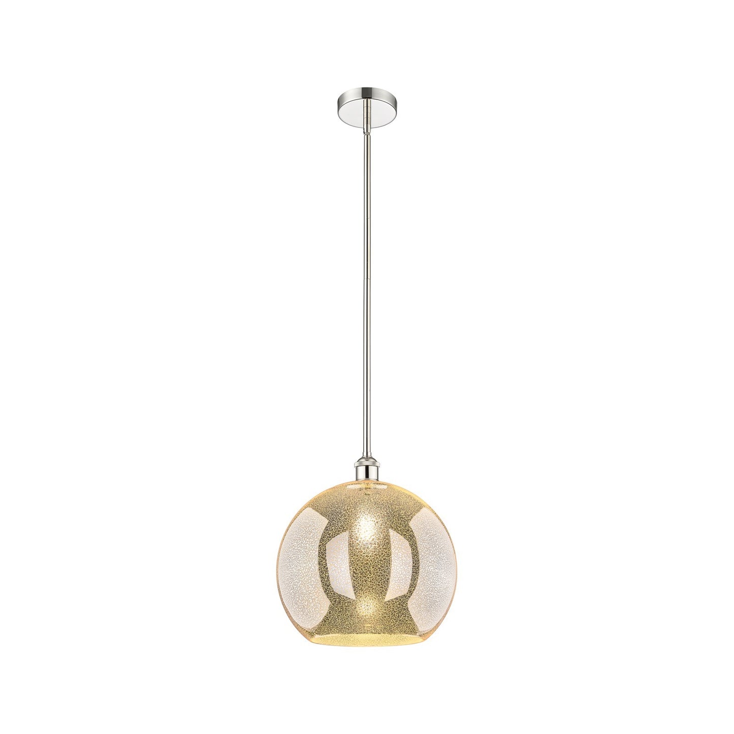 Innovations Athens 14in 1-Light Pendant | Industrial Polished Nickel and Mercury Glass | Kitchen Island & Dining Room | 13.75 x | Model 616-1S-PN-G128-14