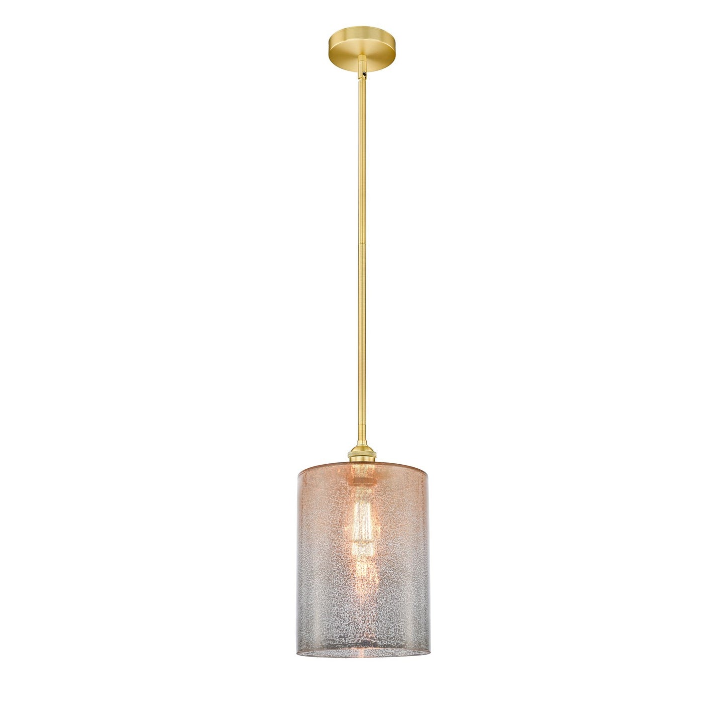 Innovations Cobbleskill 9in 1-Light Mini Pendant | Art Nouveau Satin Gold Steel and Mercury Glass | Kitchen Island & Dining | Model 616-1S-SG-G116-L-LED