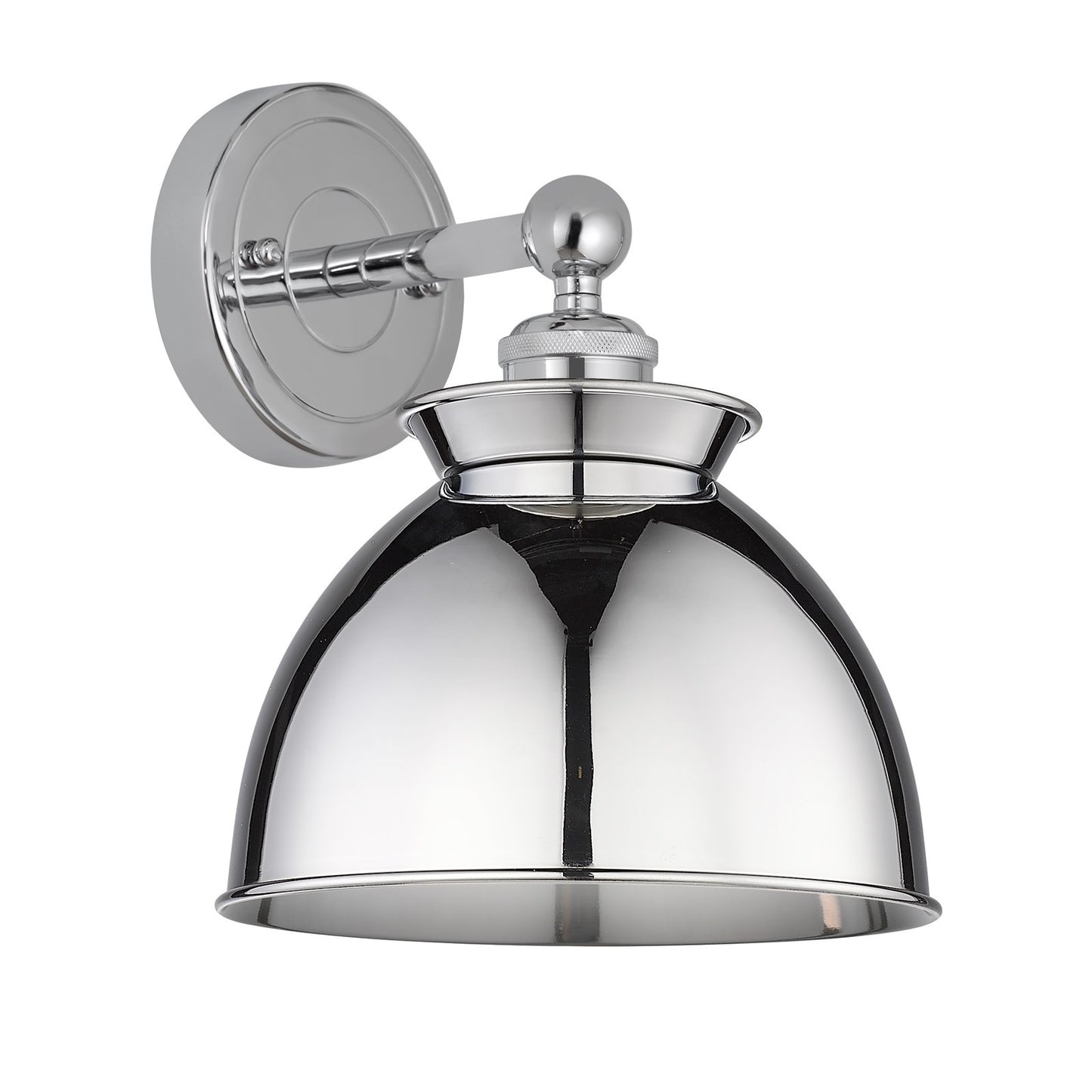 Innovations Adirondack 8.25in 1-Light Wall Sconce | Industrial Farmhouse Polished Chrome Steel and Metal Shade | Bathroom & | Model 616-1W-PC-M14-PC